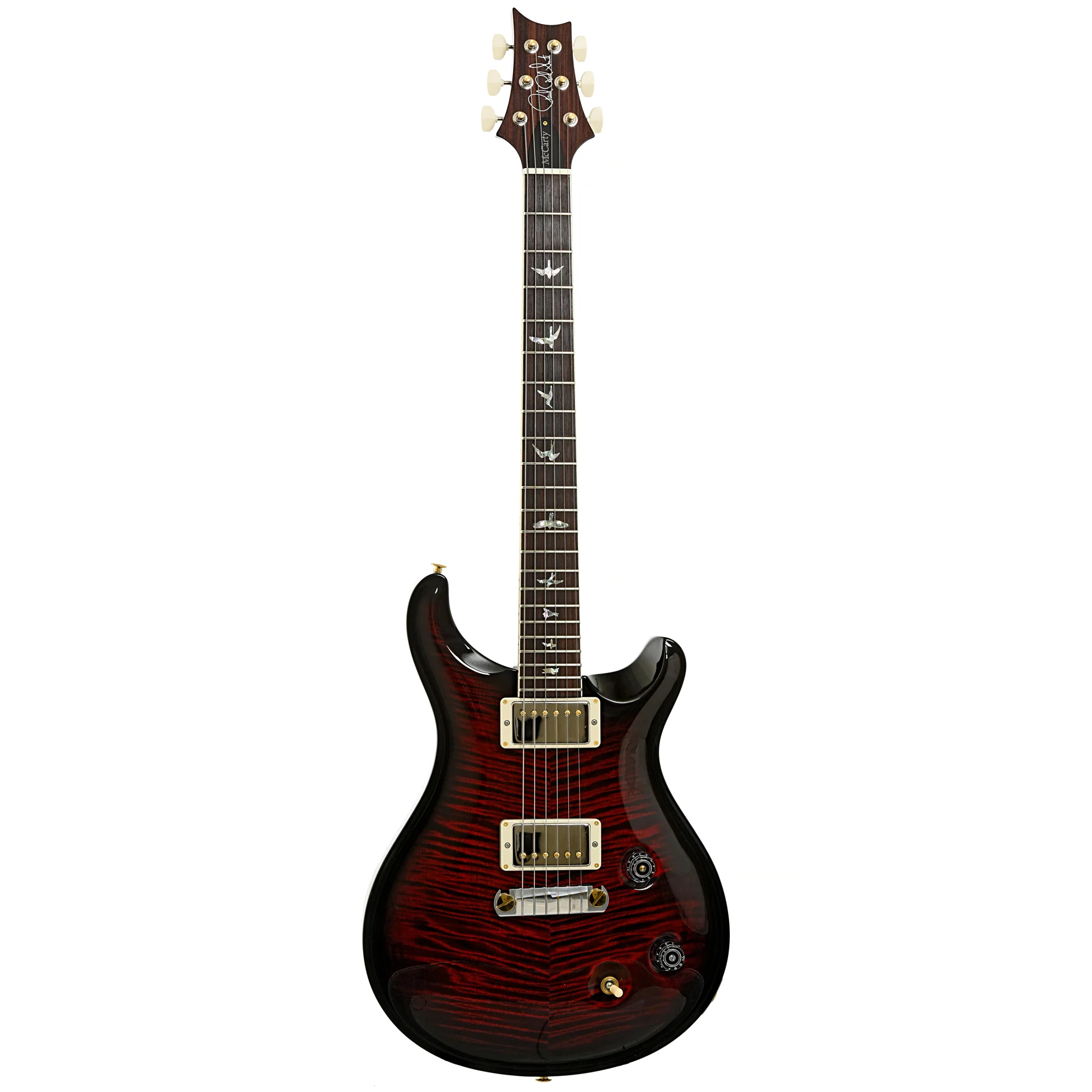 PRS McCarty 10-Top Fire Red Wrap Smokeburst Electric Guitar - Image 14