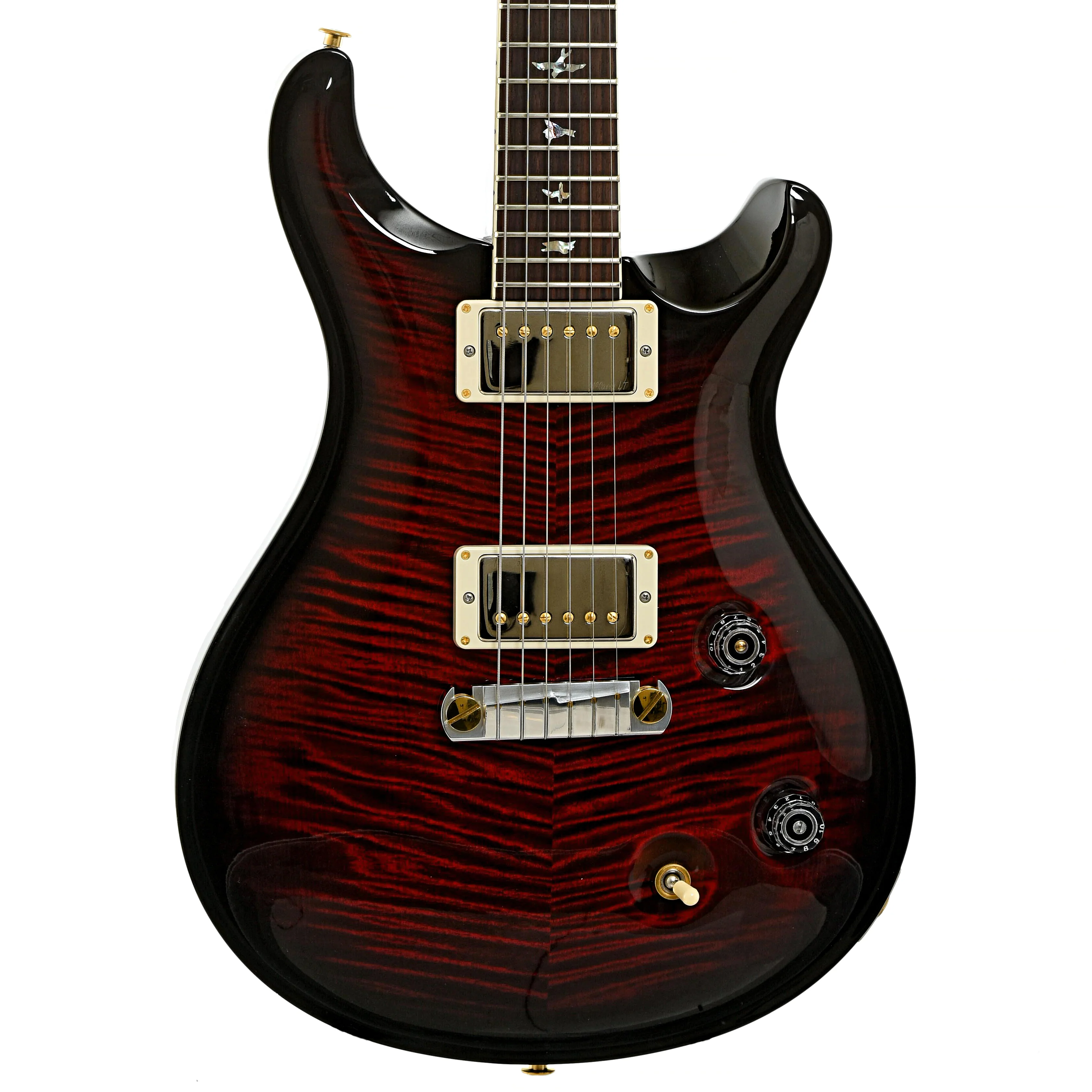 PRS McCarty 10-Top Fire Red Wrap Smokeburst Electric Guitar - Image 2