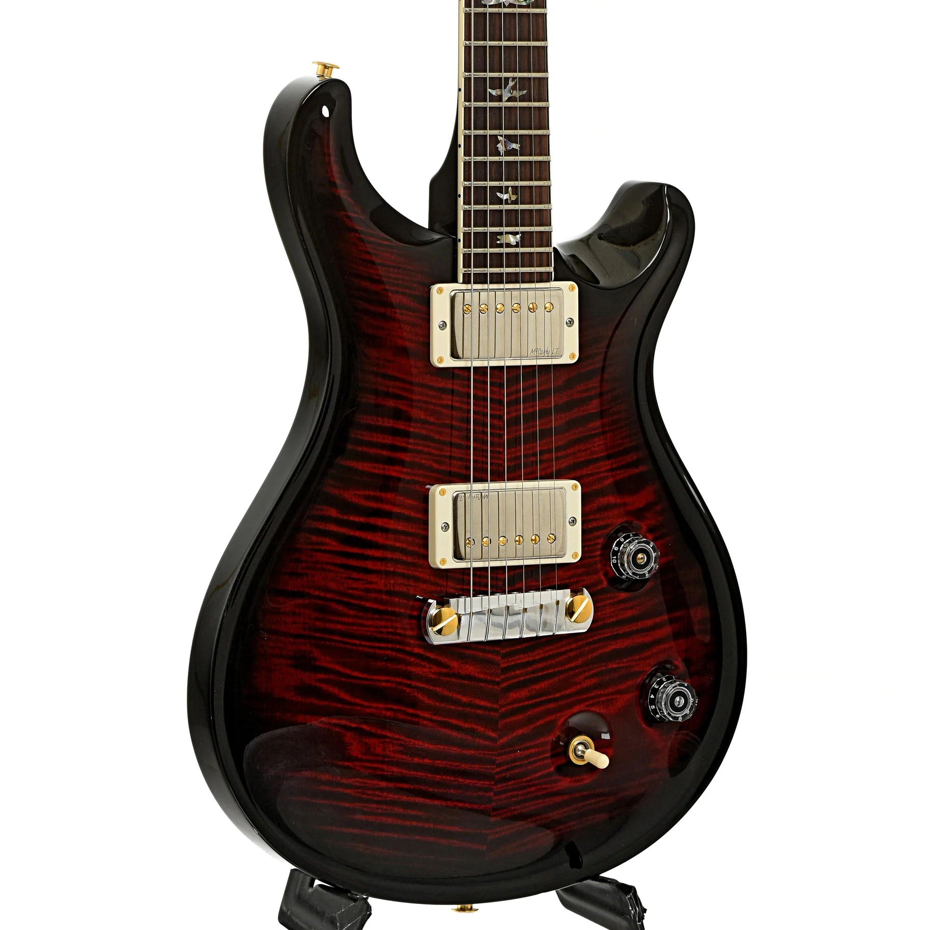 PRS McCarty 10-Top Fire Red Wrap Smokeburst Electric Guitar - Image 4