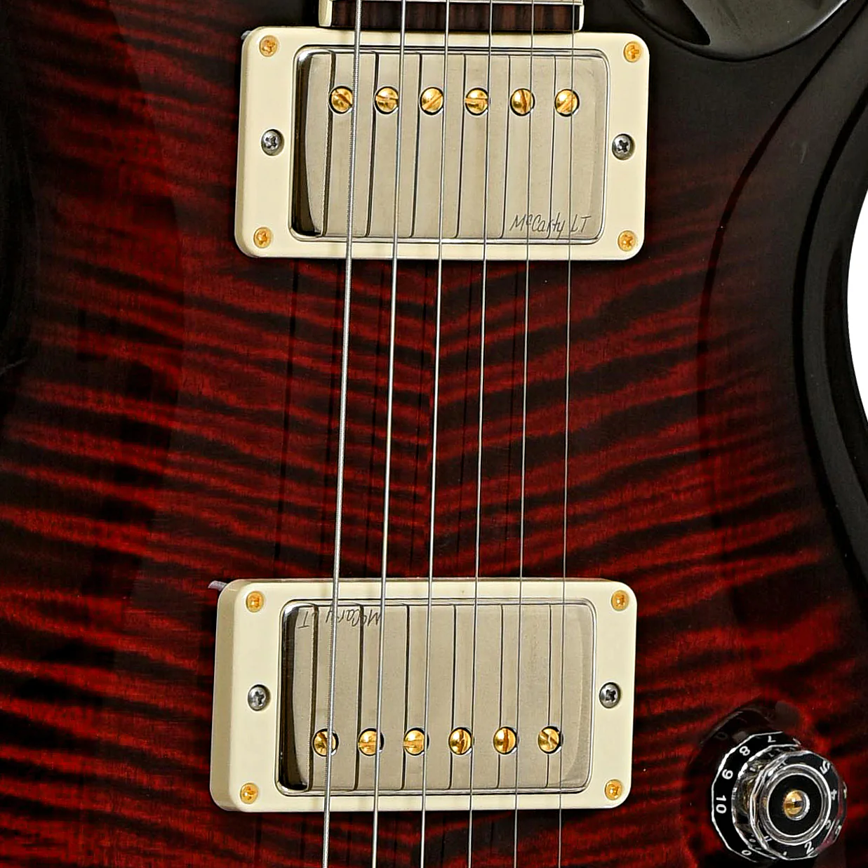 PRS McCarty 10-Top Fire Red Wrap Smokeburst Electric Guitar - Image 6