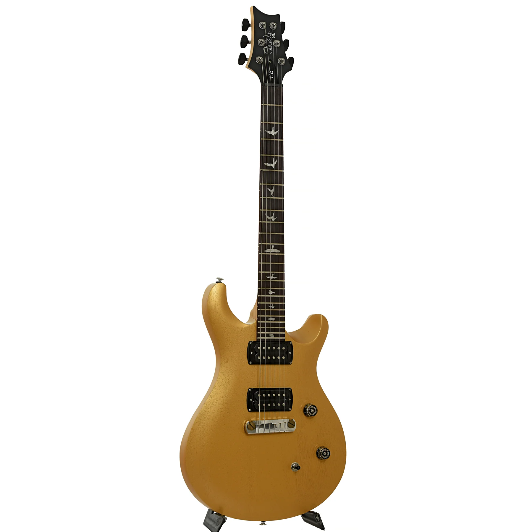 PRS SE CE 24 Standard Satin Stoptail Metallic Gold Electric Guitar - Image 3