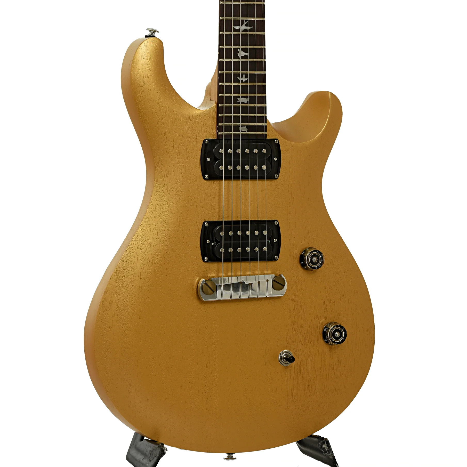 PRS SE CE 24 Standard Satin Stoptail Metallic Gold Electric Guitar - Image 4