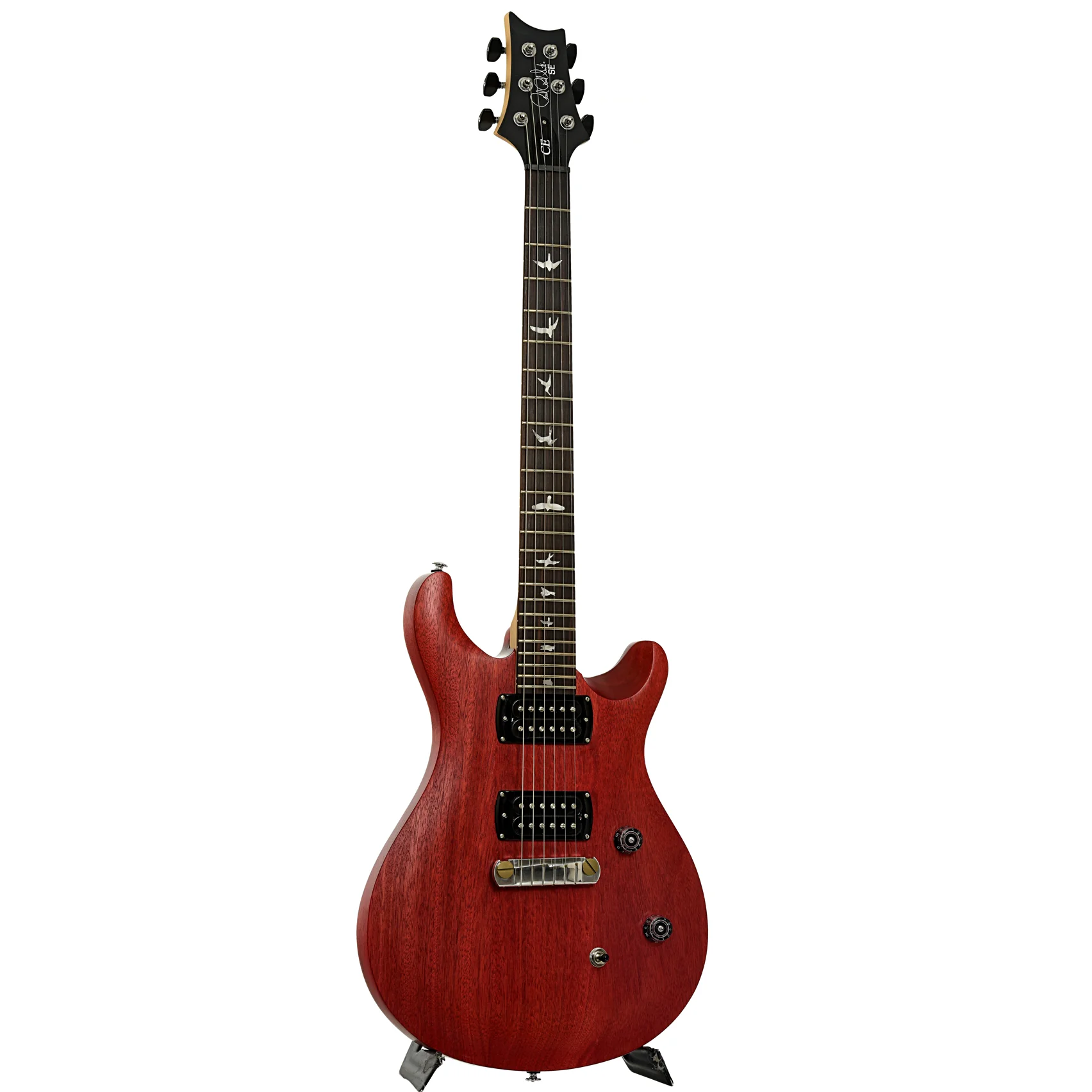 PRS SE CE 24 Standard Satin Stoptail Vintage Cherry Electric Guitar - Image 3