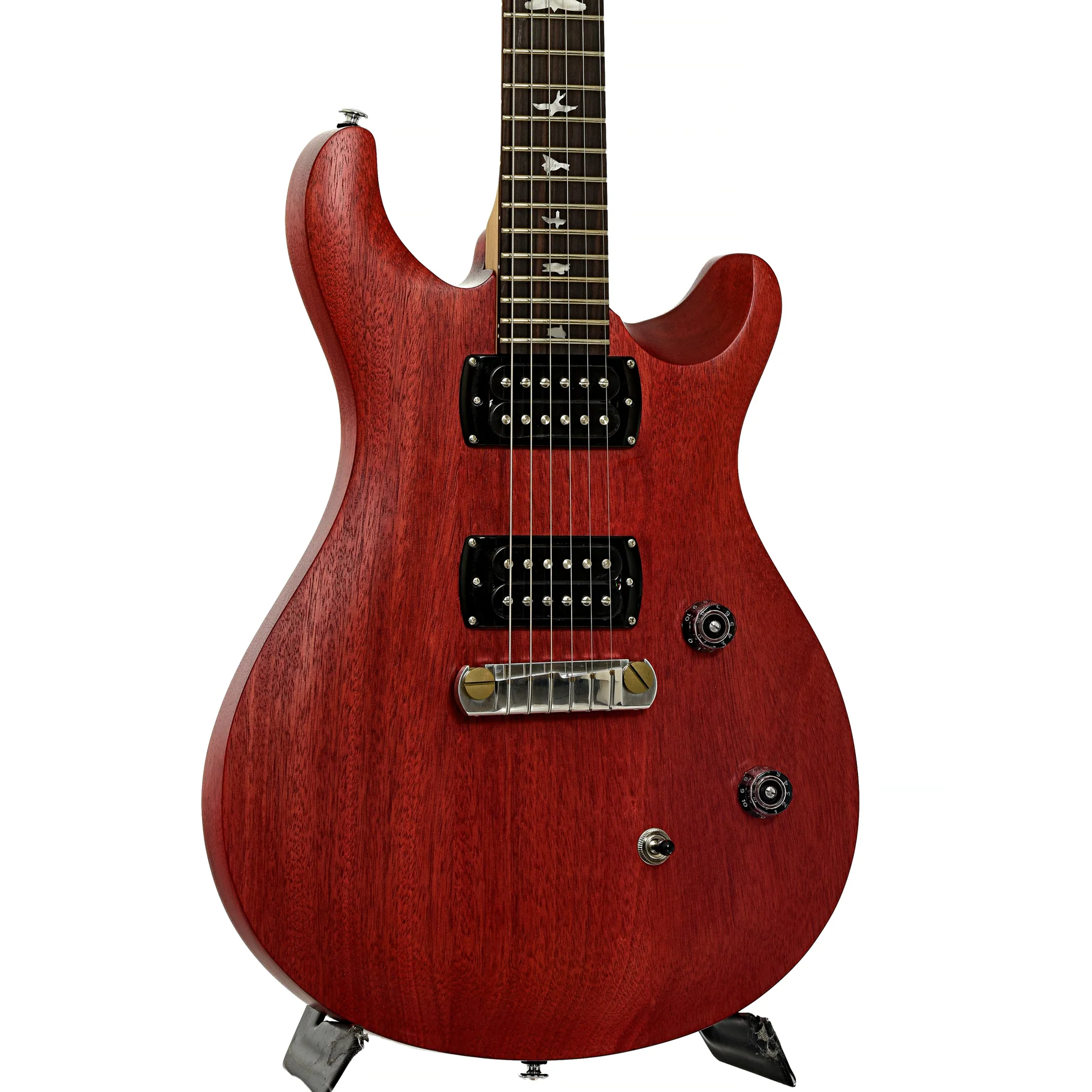 PRS SE CE 24 Standard Satin Stoptail Vintage Cherry Electric Guitar - Image 4