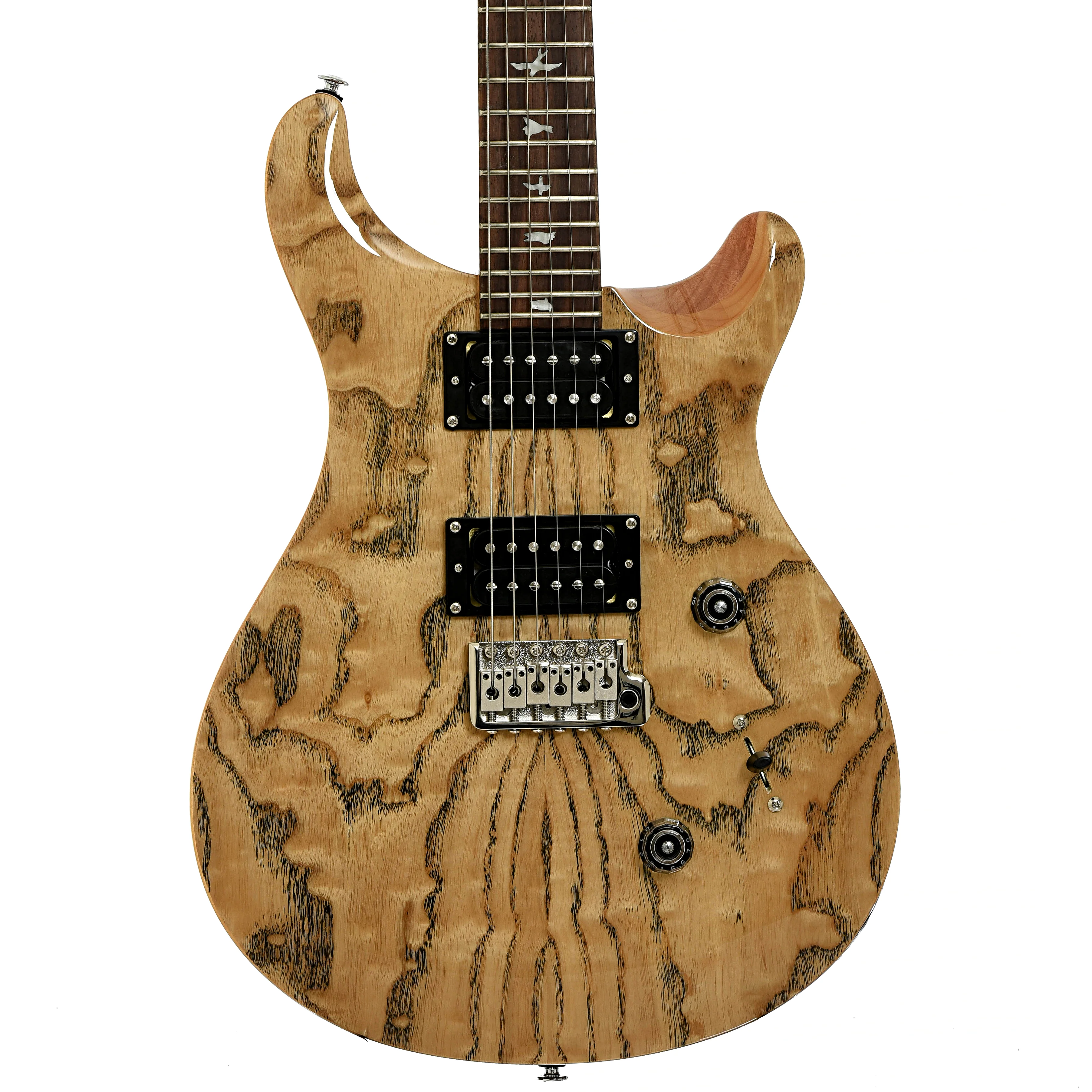 PRS SE Custom 24 Burled Ash Limited Edition Natural Finish Electric Guitar - Image 2