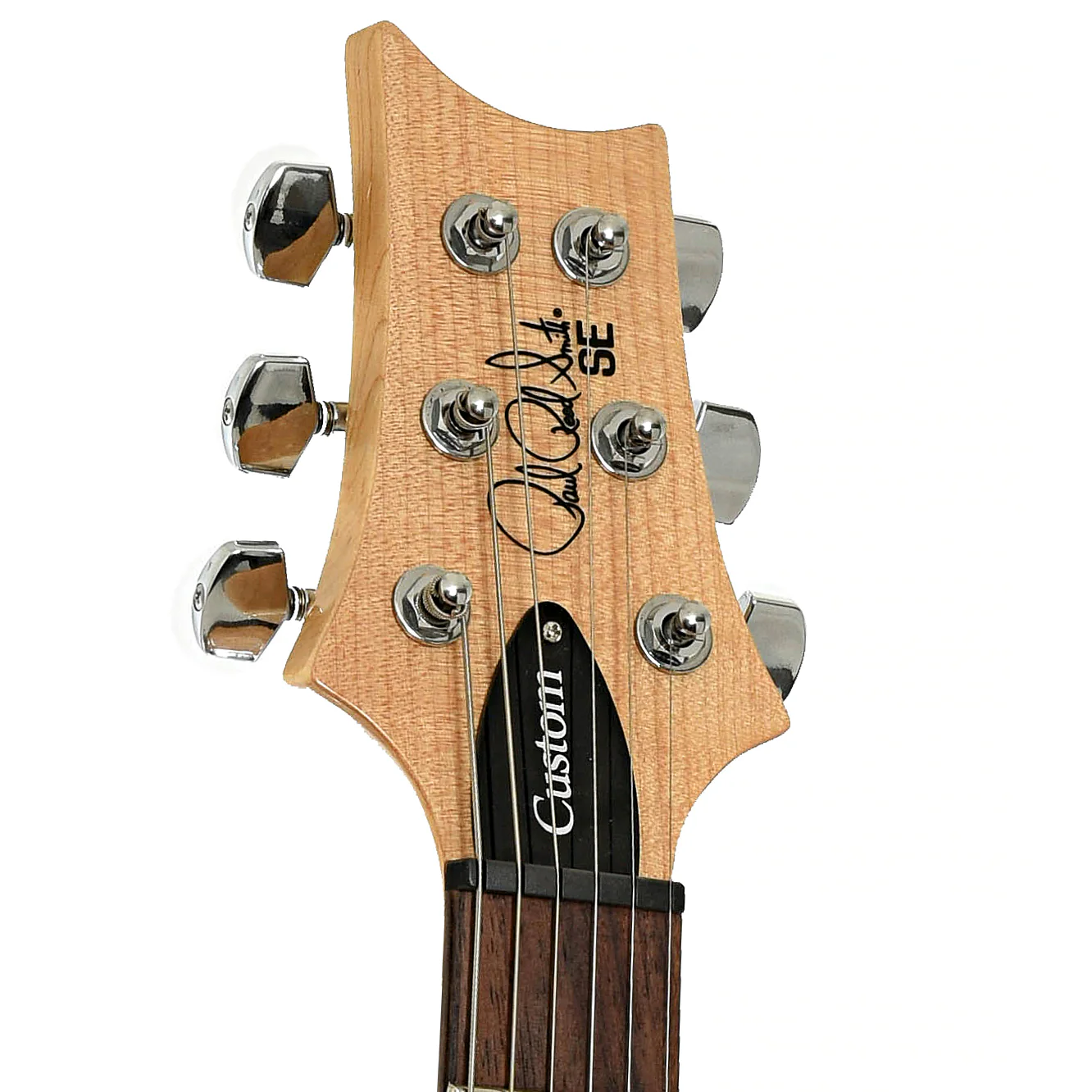 PRS SE Custom 24 Burled Ash Limited Edition Natural Finish Electric Guitar - Image 8