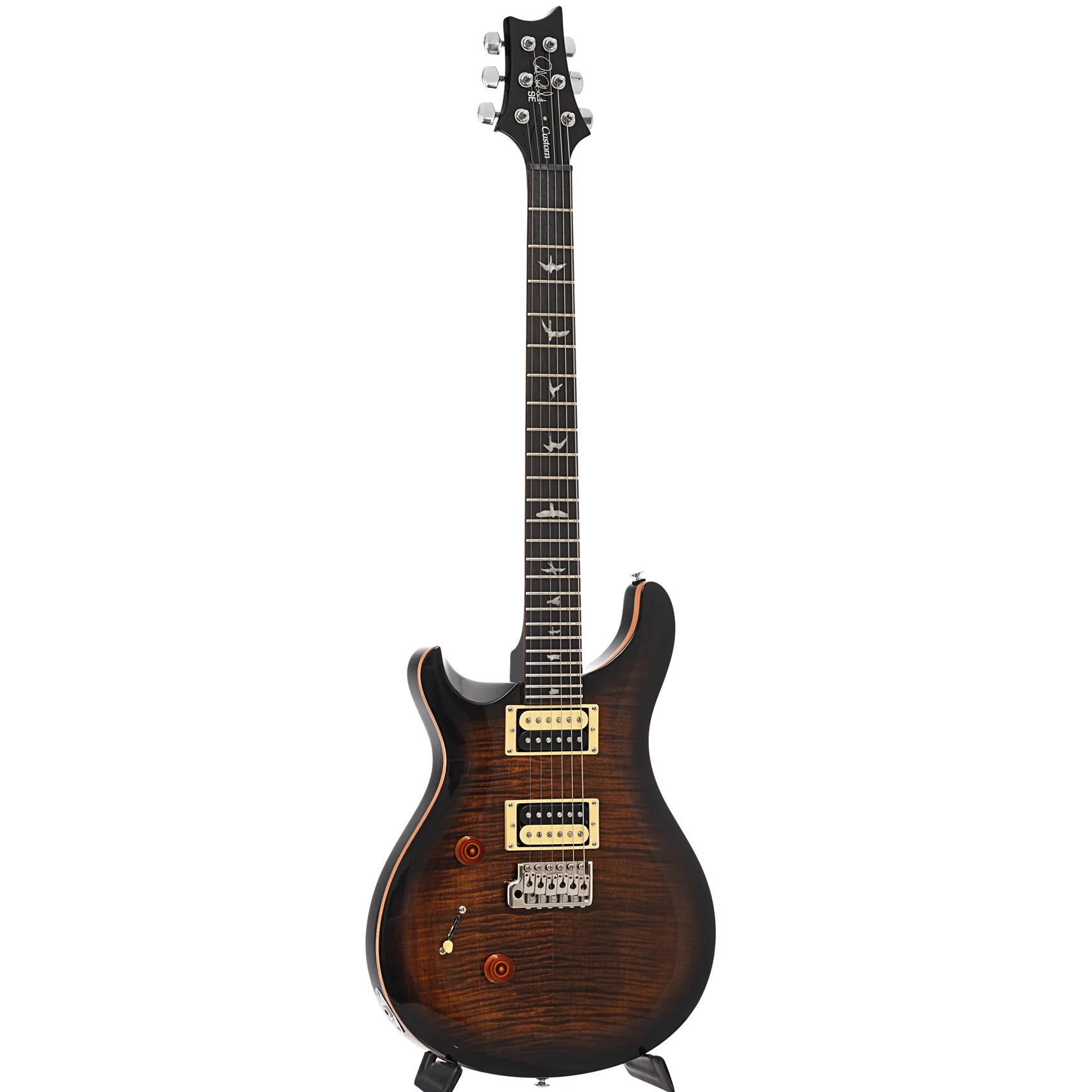 PRS Se Custom 24 "Lefty" Electric Guitar with Gigbag, Black Gold Burst - Image 11