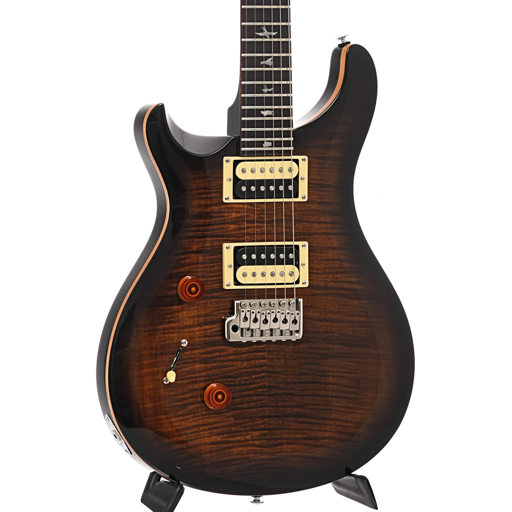 PRS Se Custom 24 "Lefty" Electric Guitar with Gigbag, Black Gold Burst - Image 3