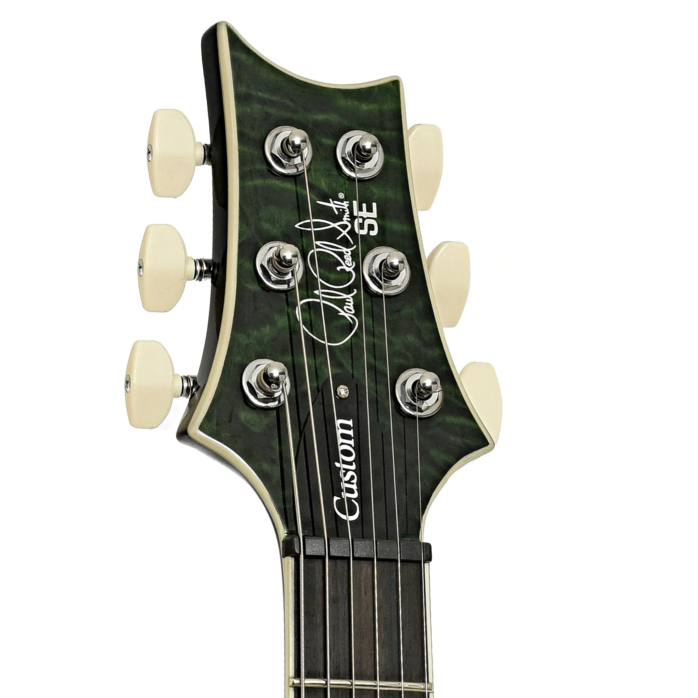 PRS SE Custom 24 Quilt Electric Guitar, Teal Black - Image 8