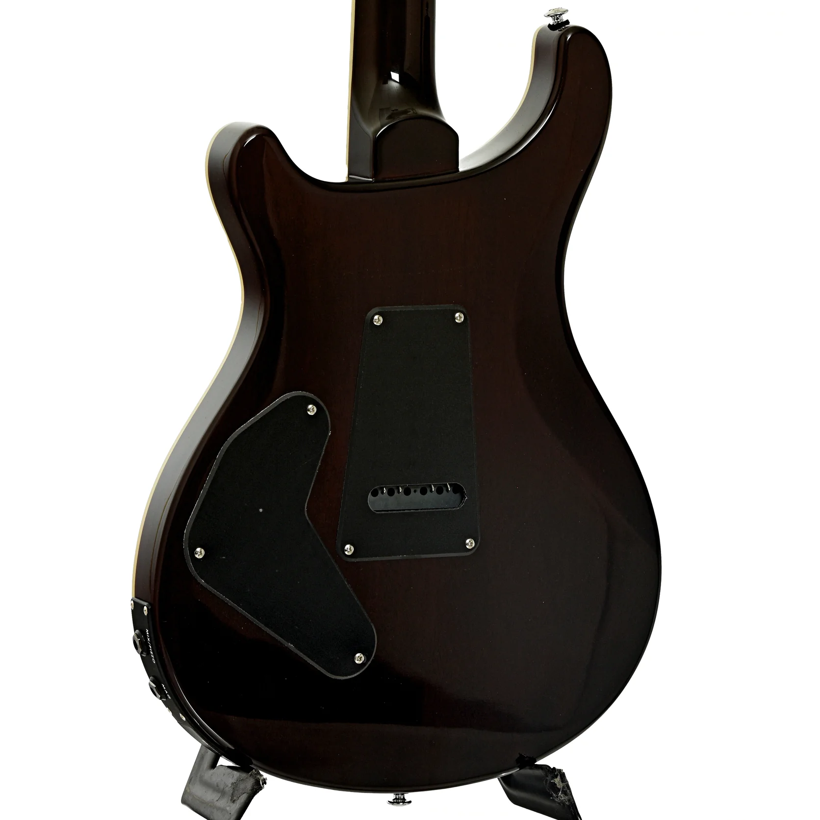 PRS SE Custom 24 Semi-Hollow Piezo Orange Tiger Smokeburst Electric Guitar - Image 11