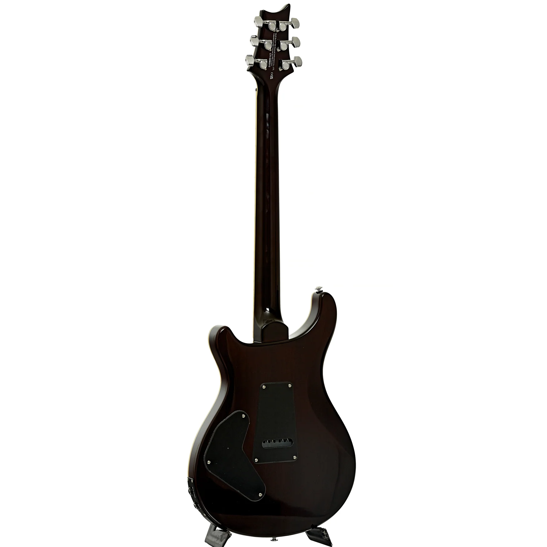 PRS SE Custom 24 Semi-Hollow Piezo Orange Tiger Smokeburst Electric Guitar - Image 12
