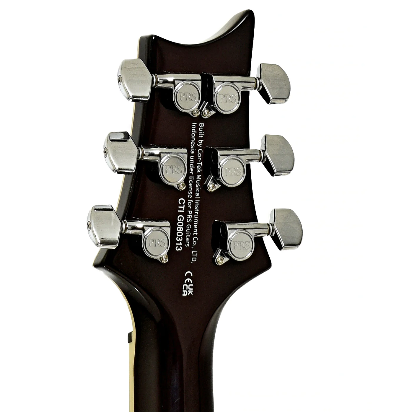 PRS SE Custom 24 Semi-Hollow Piezo Orange Tiger Smokeburst Electric Guitar - Image 9