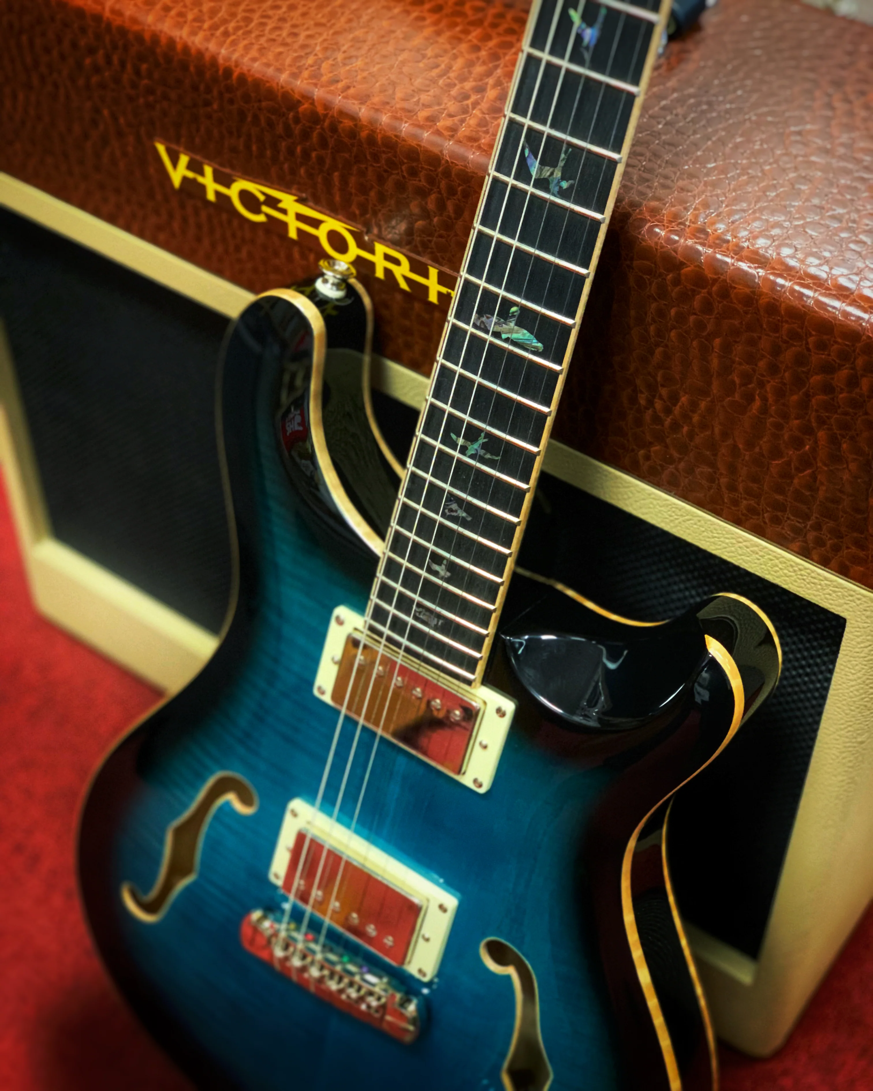 PRS SE Hollowbody II Piezo Peacock Blue Burst - Image 3