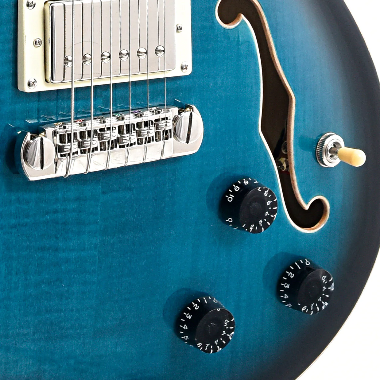 PRS SE Hollowbody II Piezo Peacock Blue Burst - Image 6