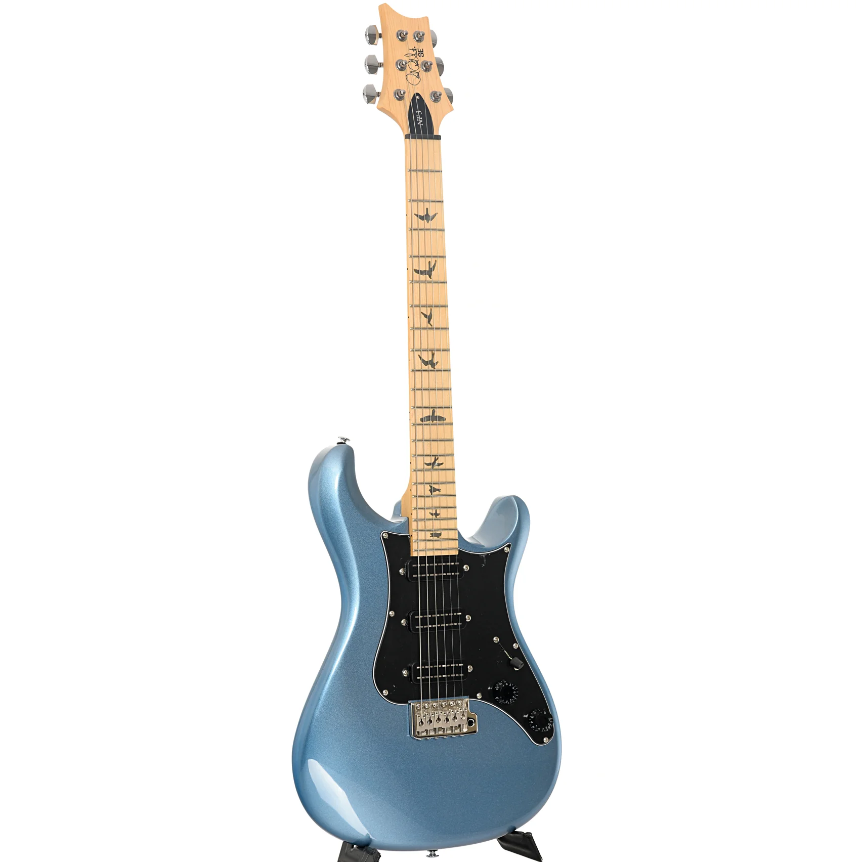 PRS SE NF3 Electric Guitar, Maple, Ice Blue Metallic - Image 3
