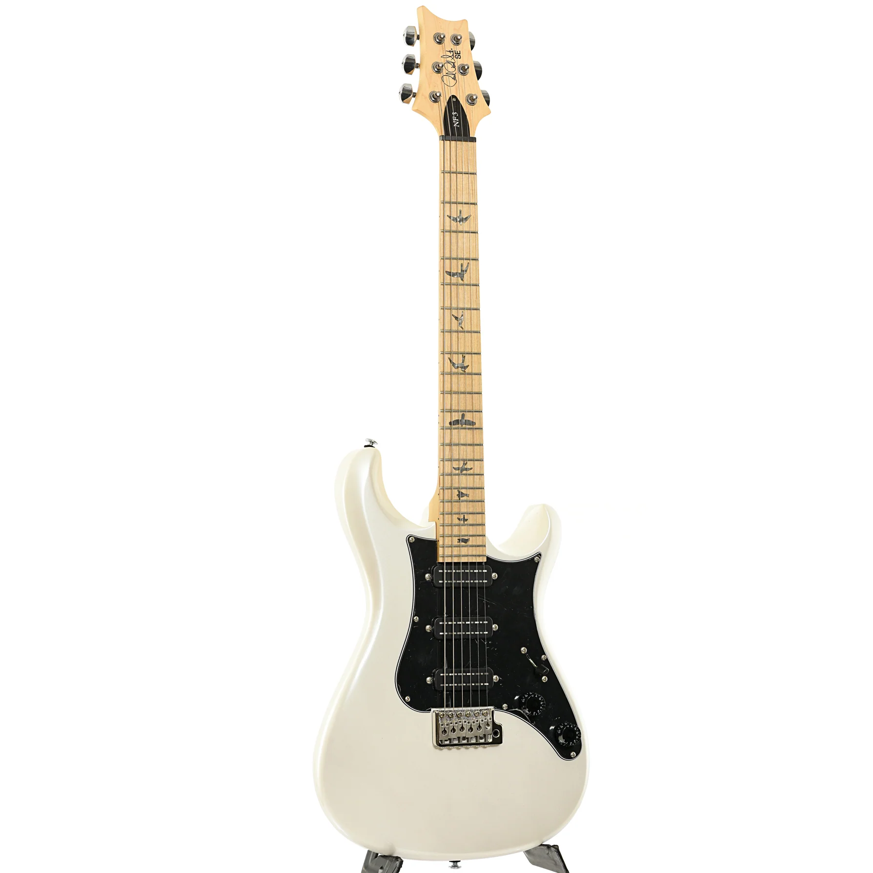 PRS SE NF3 Electric Guitar, Maple, Pearl White - Image 3