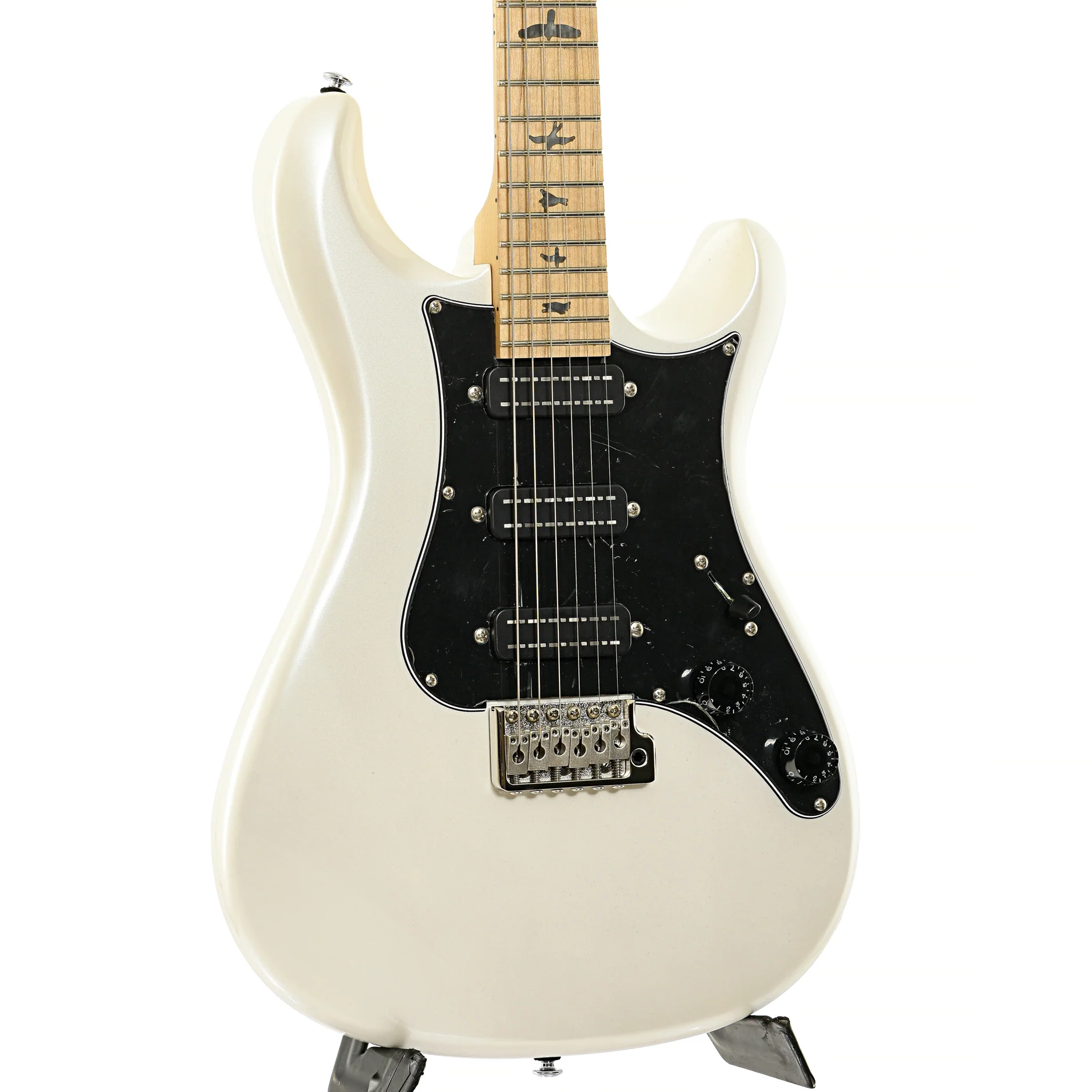 PRS SE NF3 Electric Guitar, Maple, Pearl White - Image 4