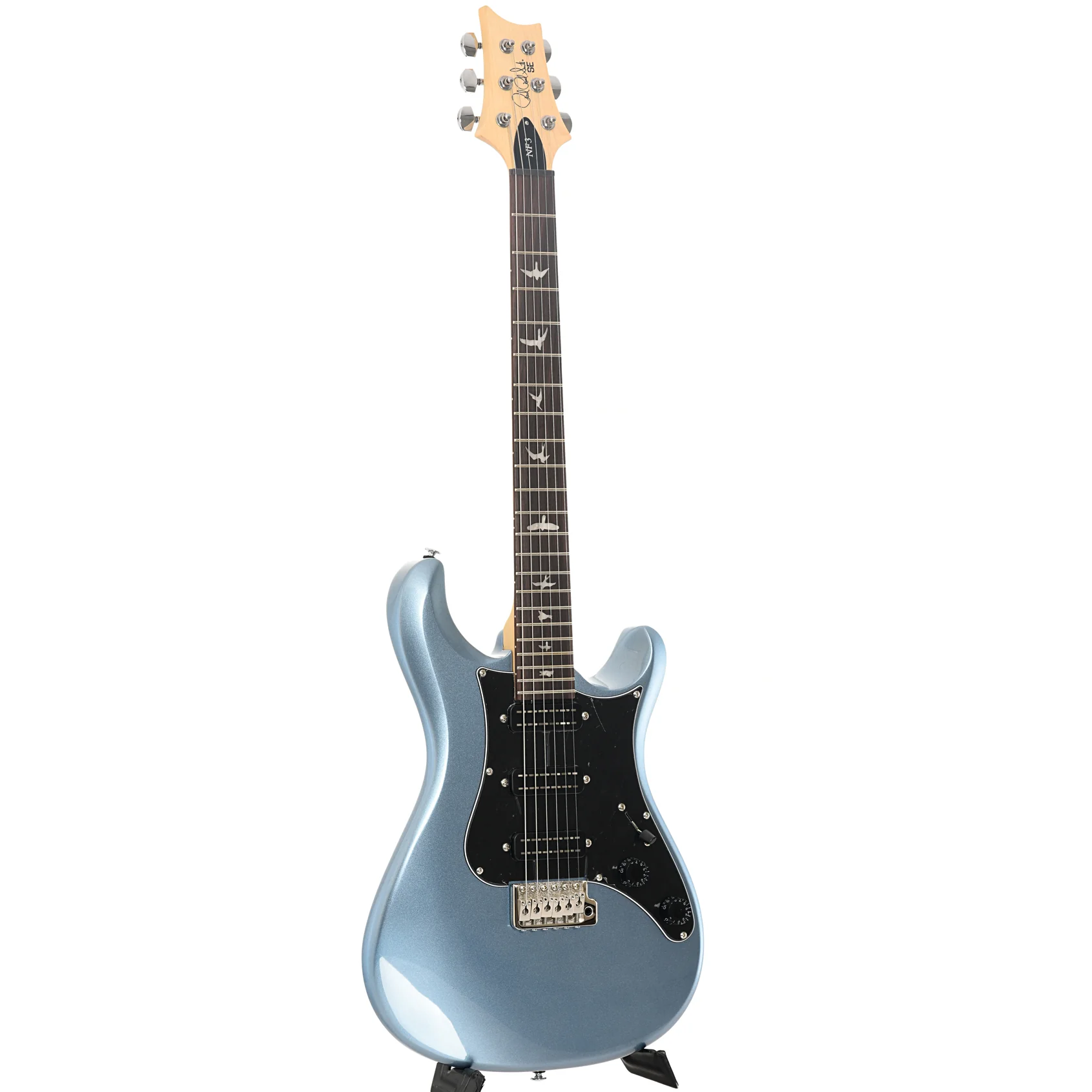 PRS SE NF3 Electric Guitar, Rosewood, Ice Blue Metallic - Image 3