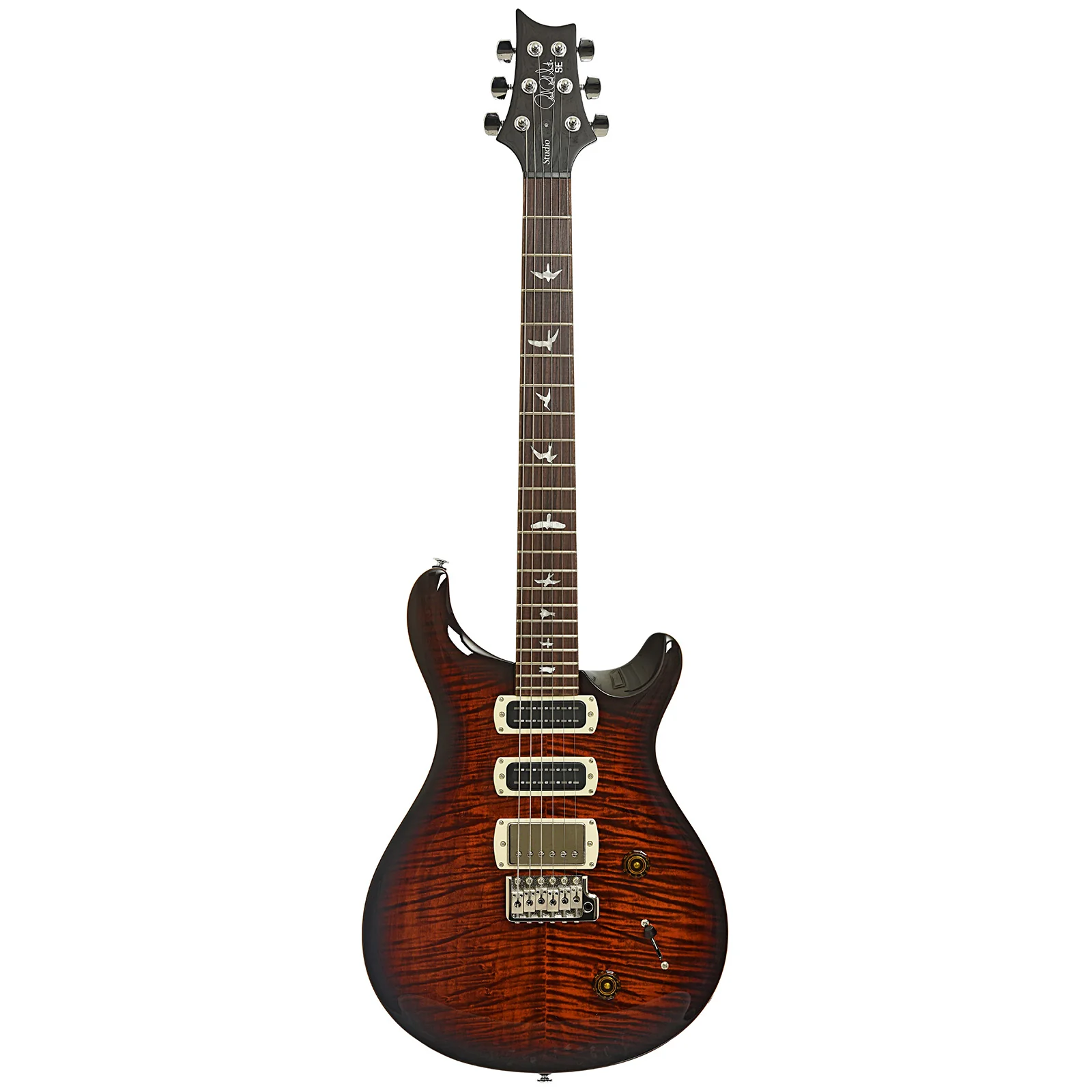 PRS SE Studio Electric Guitar Orange Tiger Smokeburst - Image 14