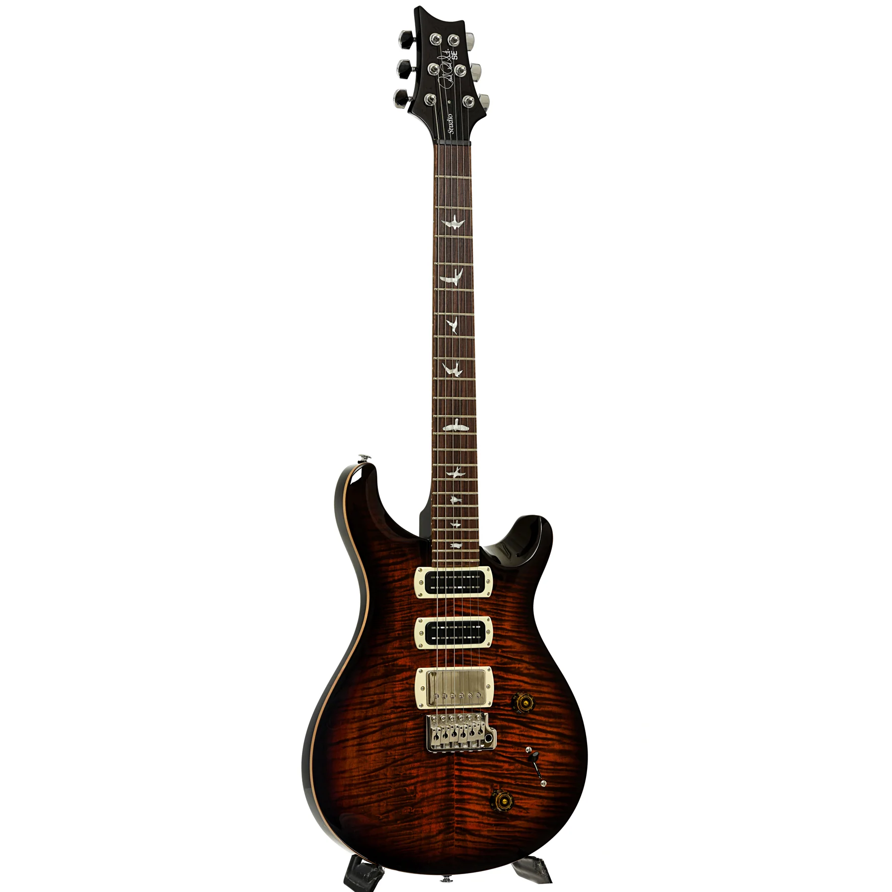 PRS SE Studio Electric Guitar Orange Tiger Smokeburst - Image 3