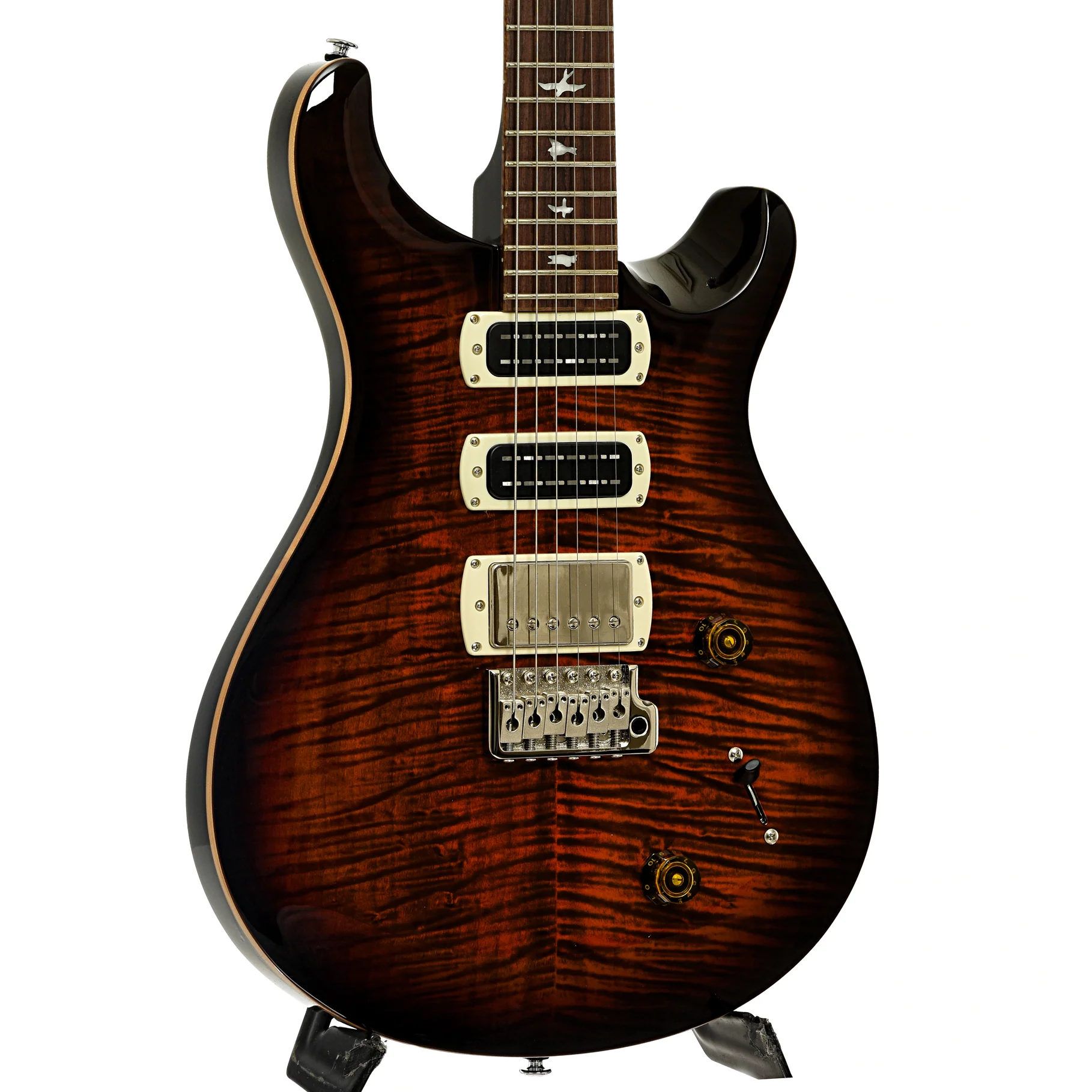 PRS SE Studio Electric Guitar Orange Tiger Smokeburst - Image 4