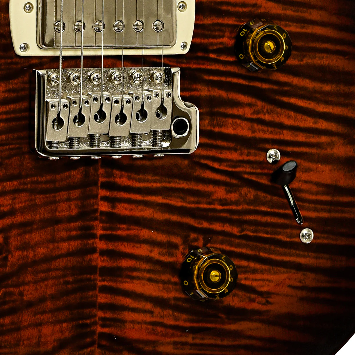 PRS SE Studio Electric Guitar Orange Tiger Smokeburst - Image 5