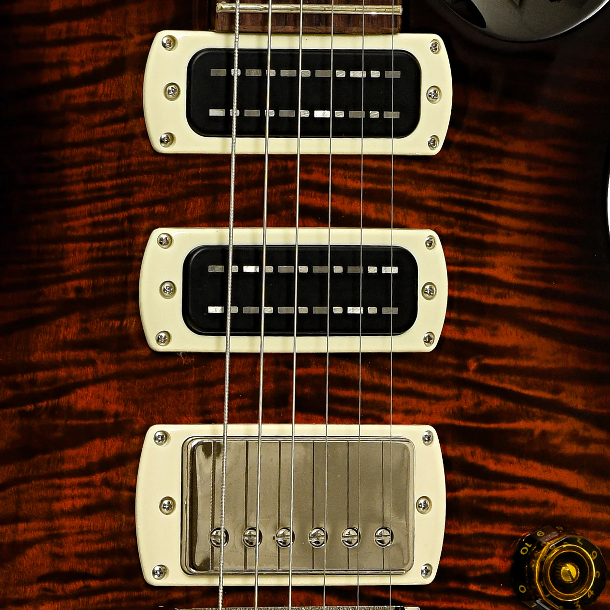 PRS SE Studio Electric Guitar Orange Tiger Smokeburst - Image 6