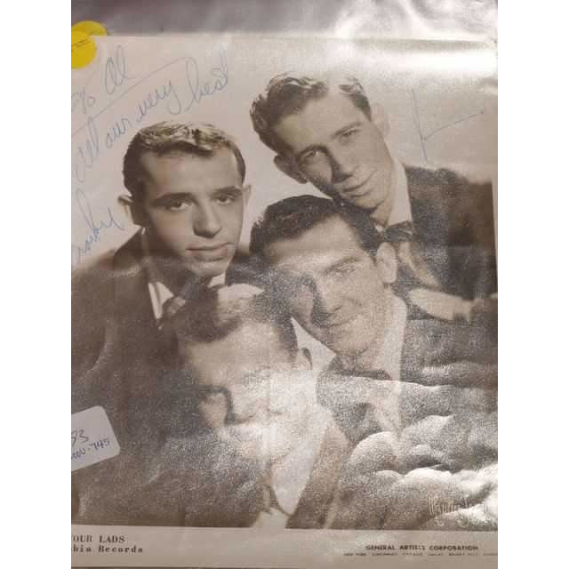 Publicity Photo: The Four Lads (Autographed) - Image 2