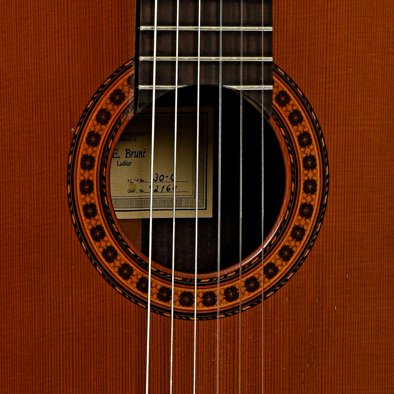 R.E. Brune Model 30-C Classical Guitar (1992) - Image 6