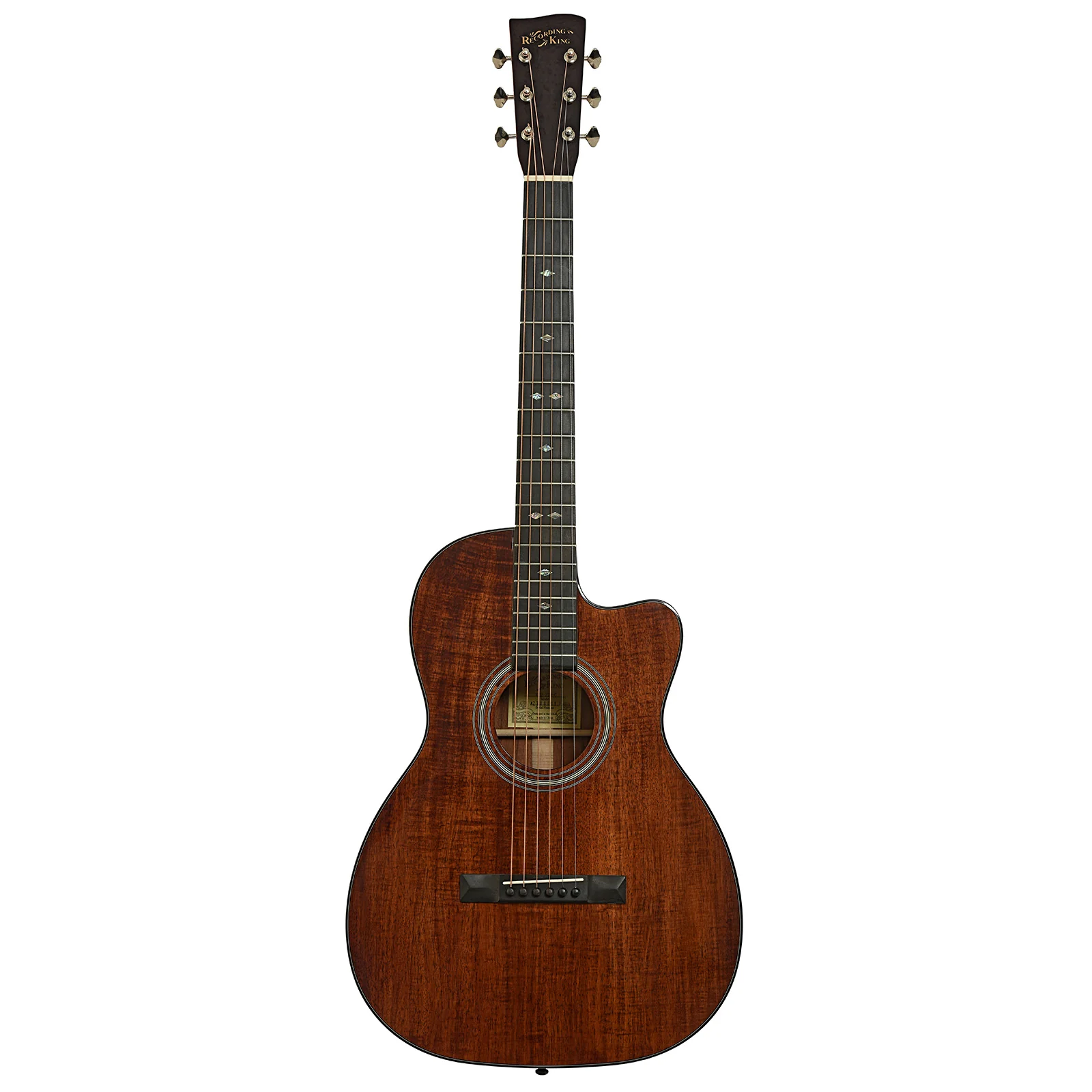 Recording King Koa 00 Cutaway Acoustic Guitar (2023) - Image 14
