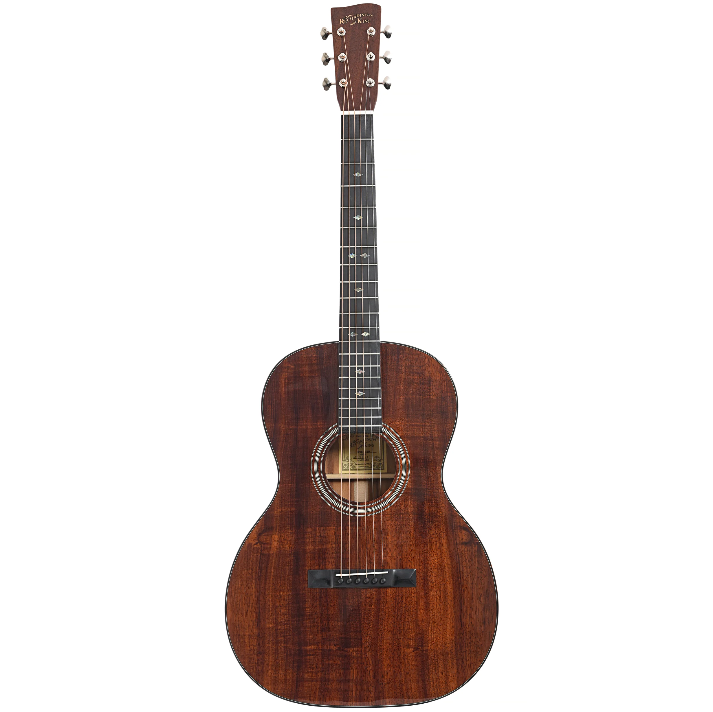 Recording King Koa 12-Fret 000 Acoustic Guitar - Image 13