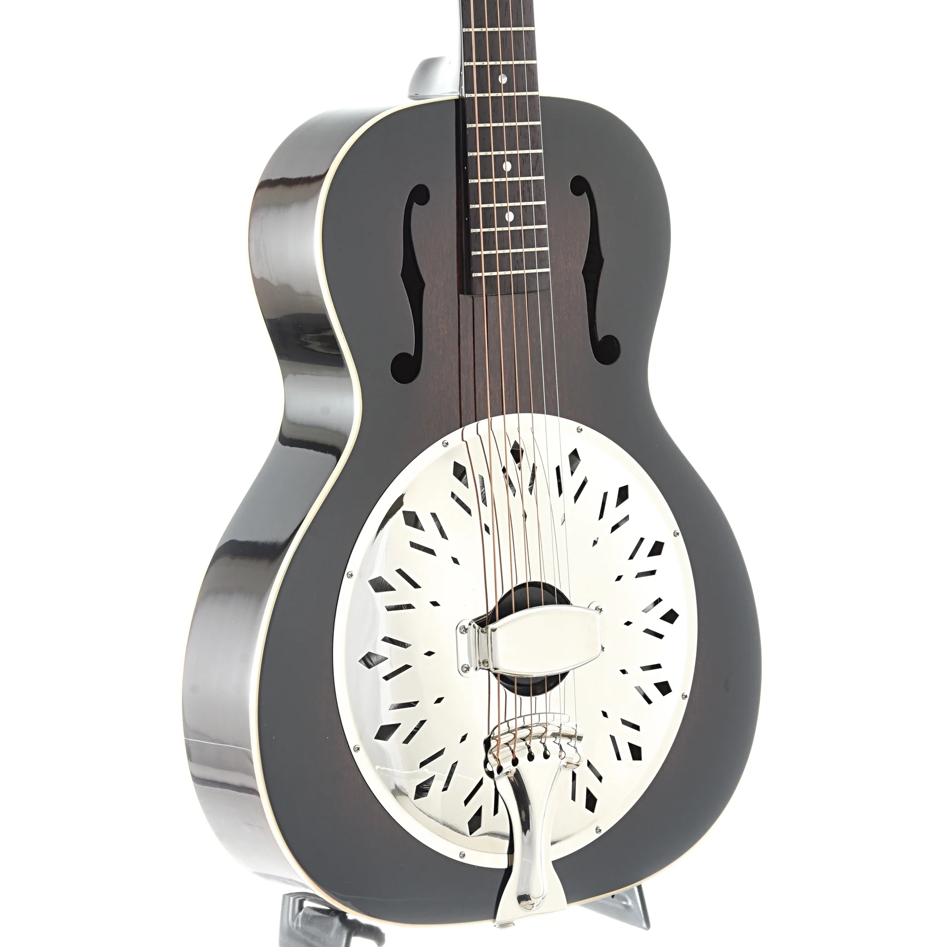 Recording King Rattlesnake Wood Body Roundneck Resonator Guitar with Fishman Pickup - Image 3