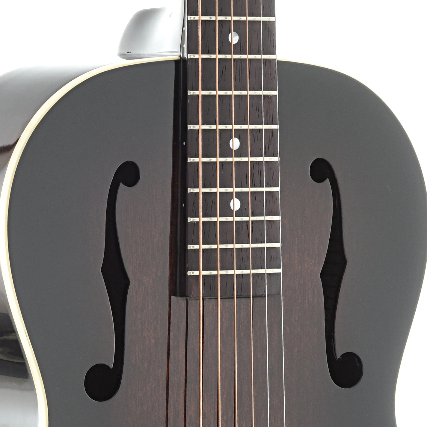 Recording King Rattlesnake Wood Body Roundneck Resonator Guitar with Fishman Pickup - Image 5