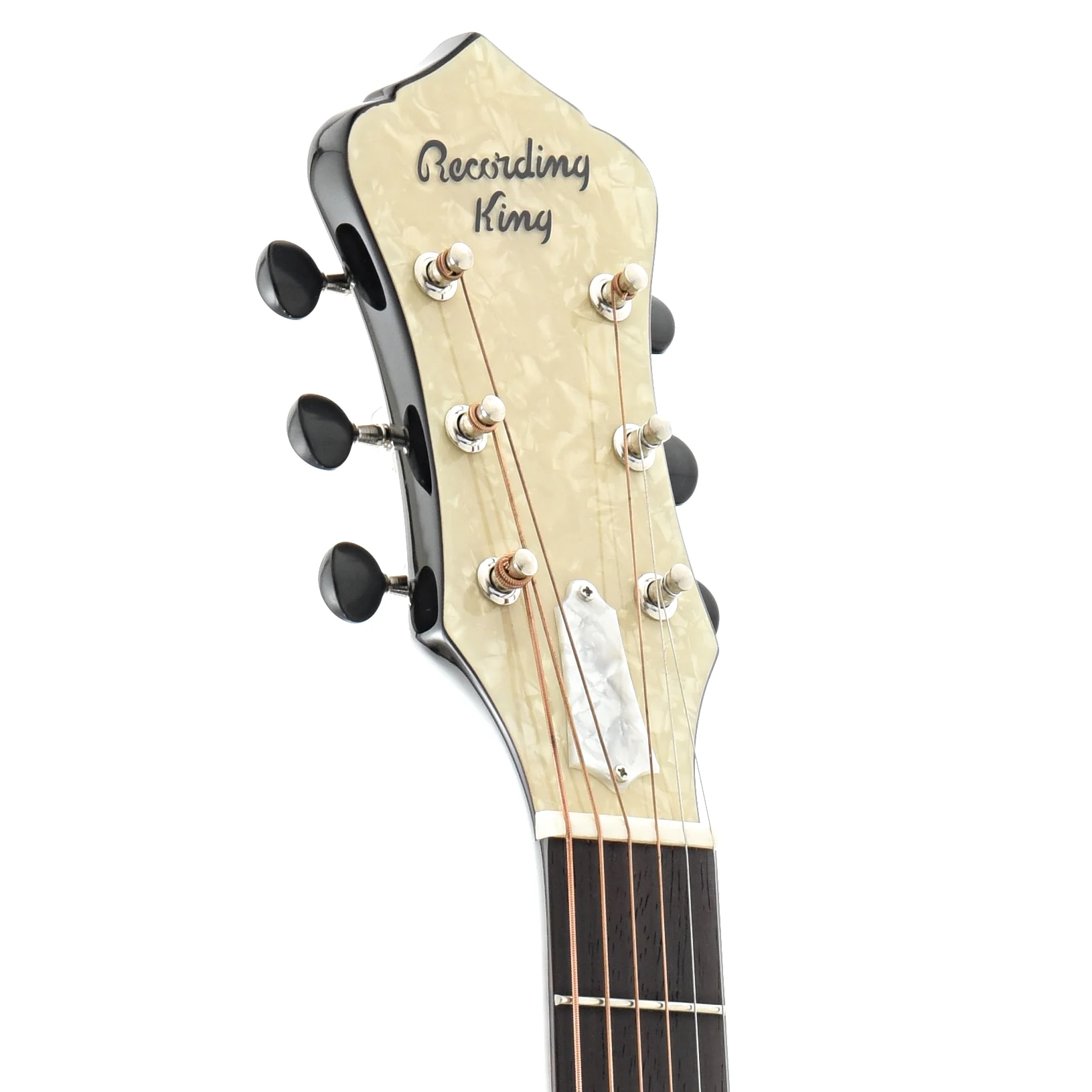 Recording King Rattlesnake Wood Body Roundneck Resonator Guitar with Fishman Pickup - Image 7