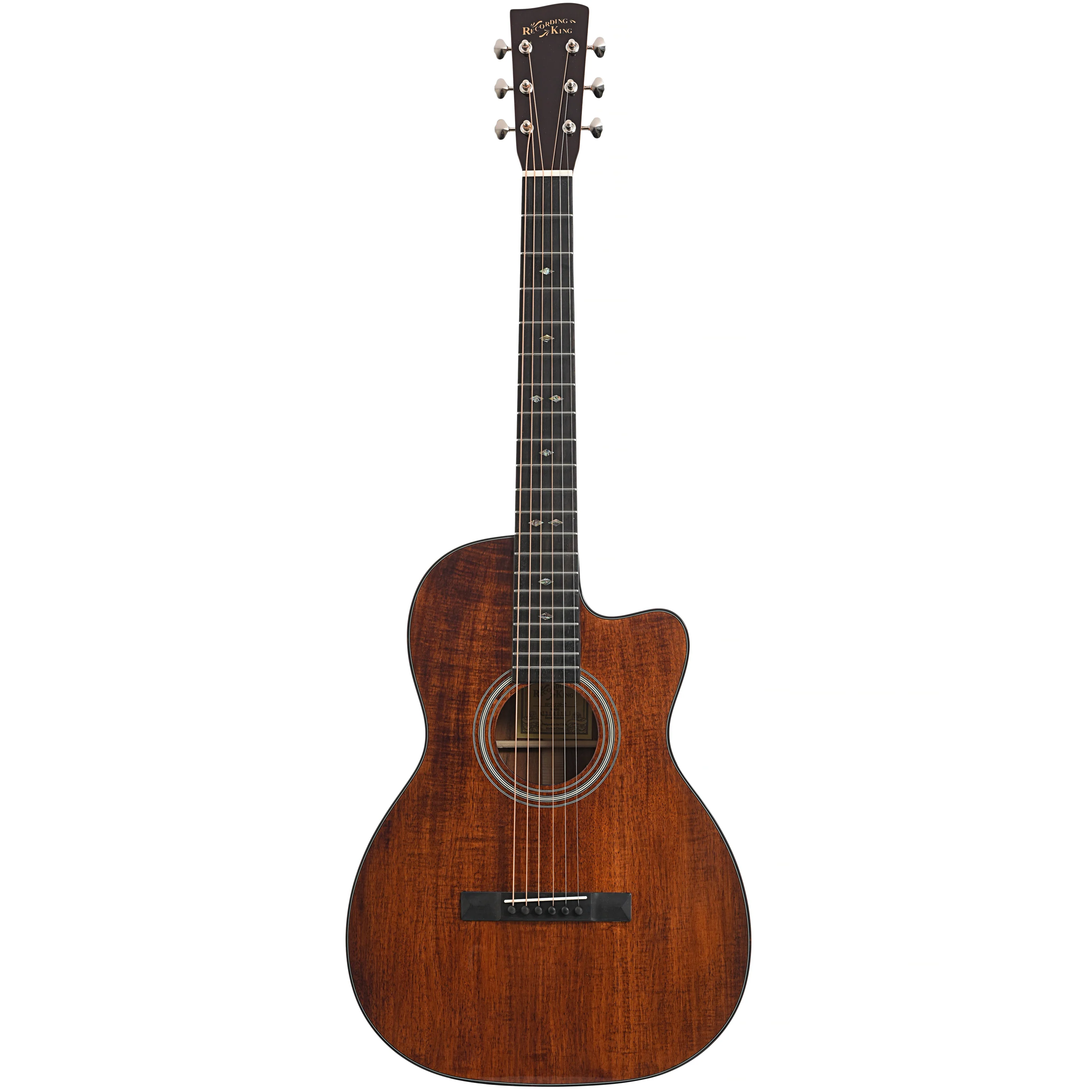 Recording King Tonewood Reserve Koa 00 Cutaway Acoustic Guitar - Image 15