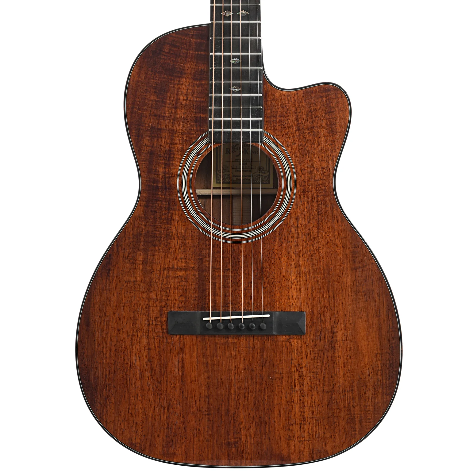 Recording King Tonewood Reserve Koa 00 Cutaway Acoustic Guitar - Image 2