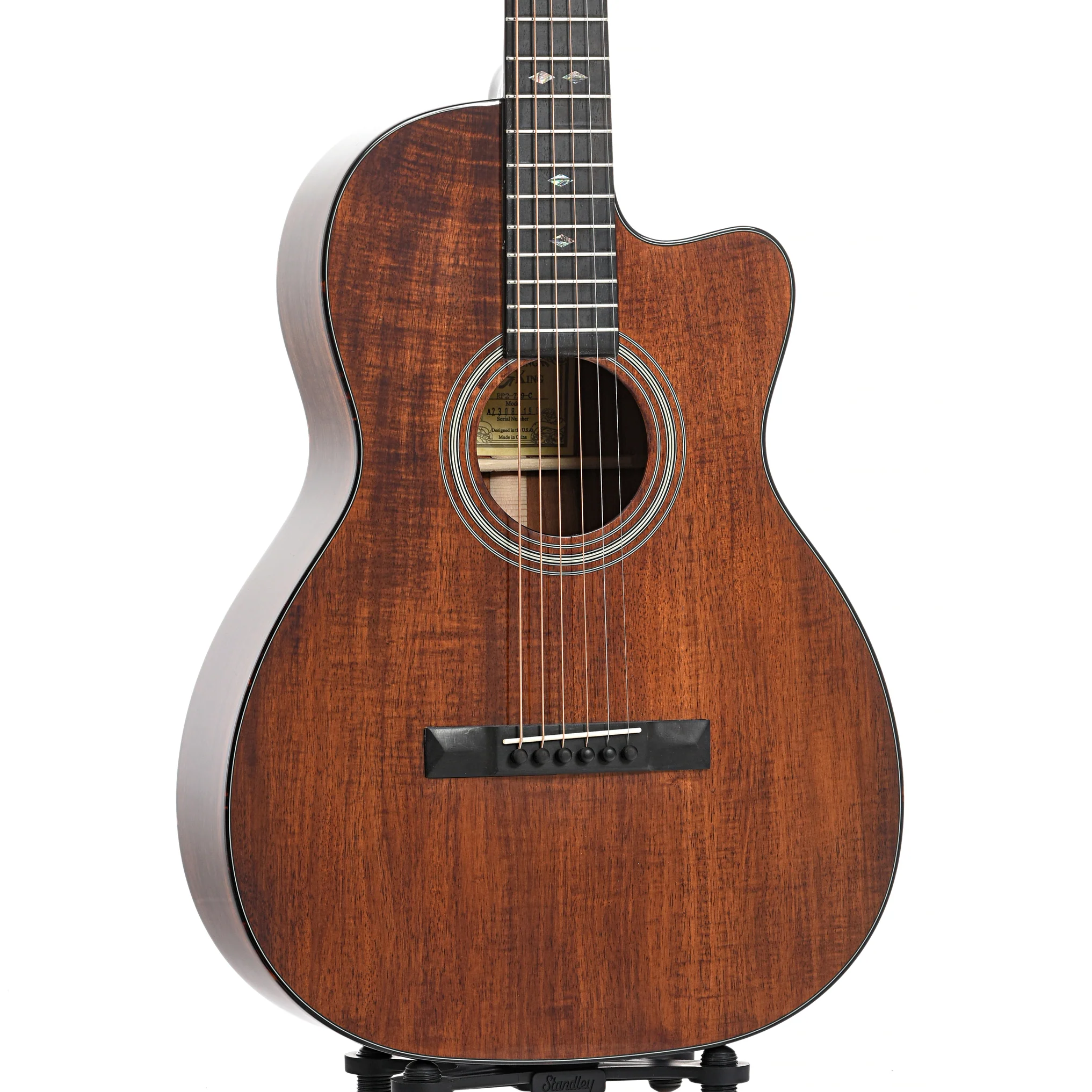 Recording King Tonewood Reserve Koa 00 Cutaway Acoustic Guitar - Image 5