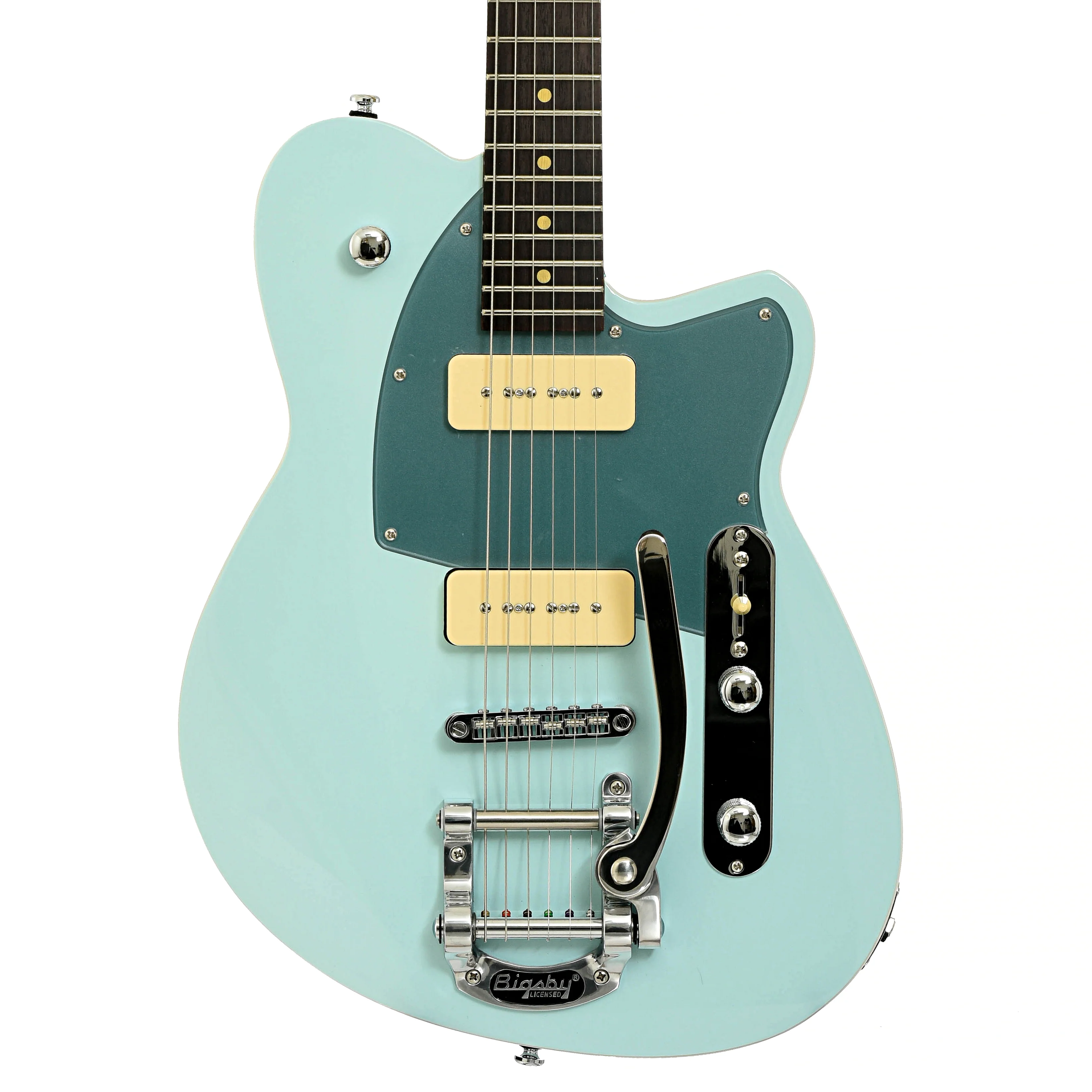 Reverend Charger 290 Bigsby Electric Guitar, Chronic Blue - Image 2