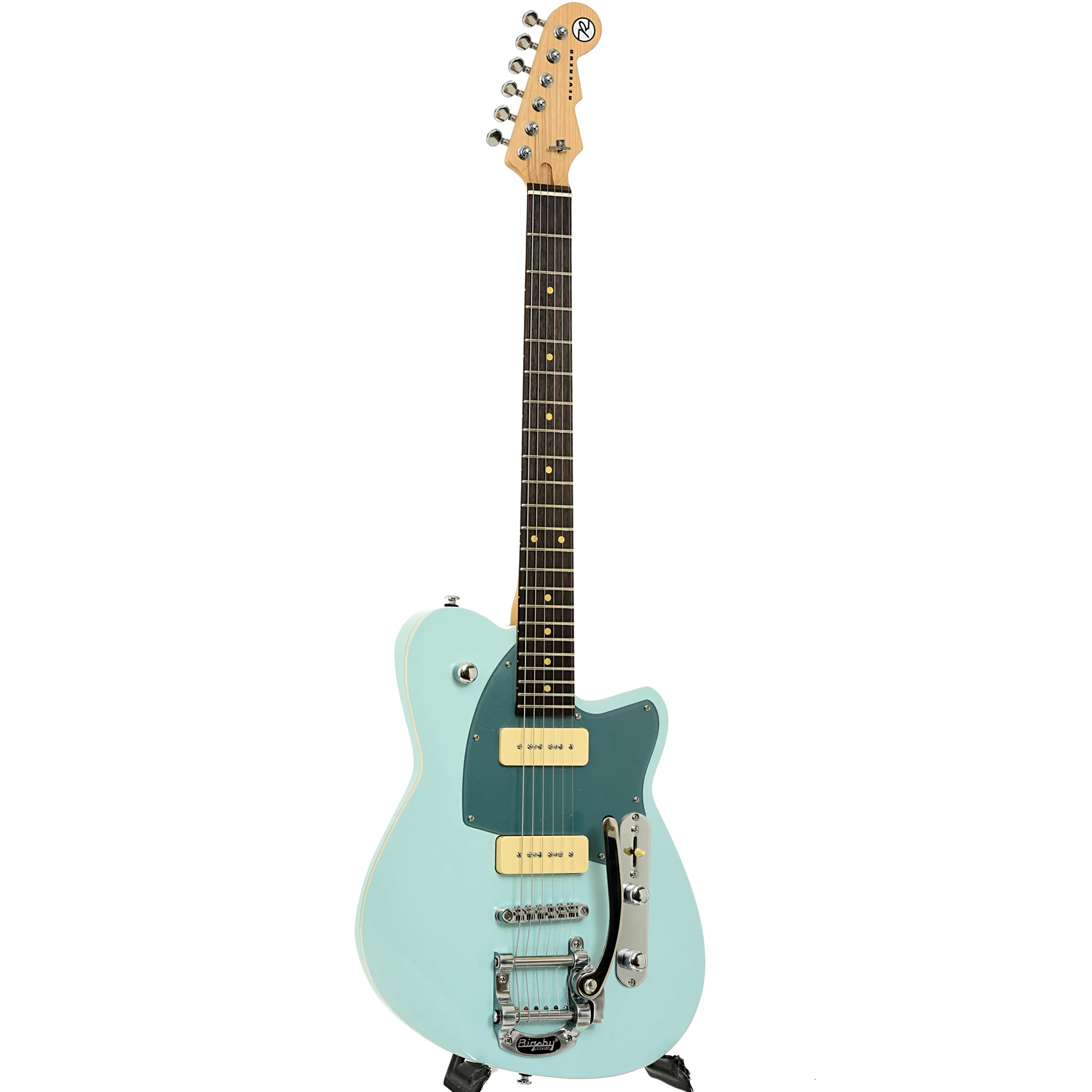 Reverend Charger 290 Bigsby Electric Guitar, Chronic Blue - Image 3