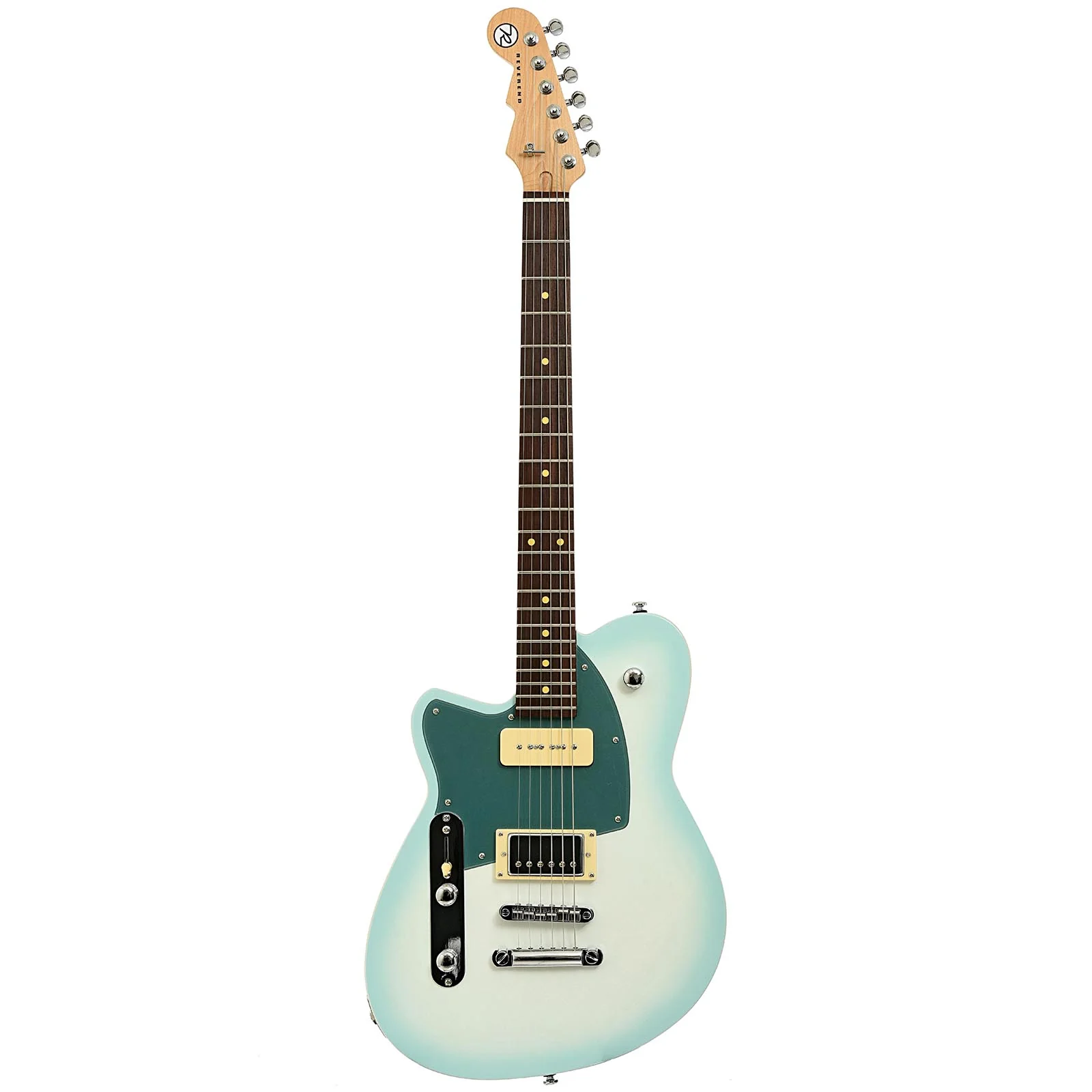 Reverend Double Agent OG, Left Handed Electric Guitar, Chronic Blue Burst - Image 13