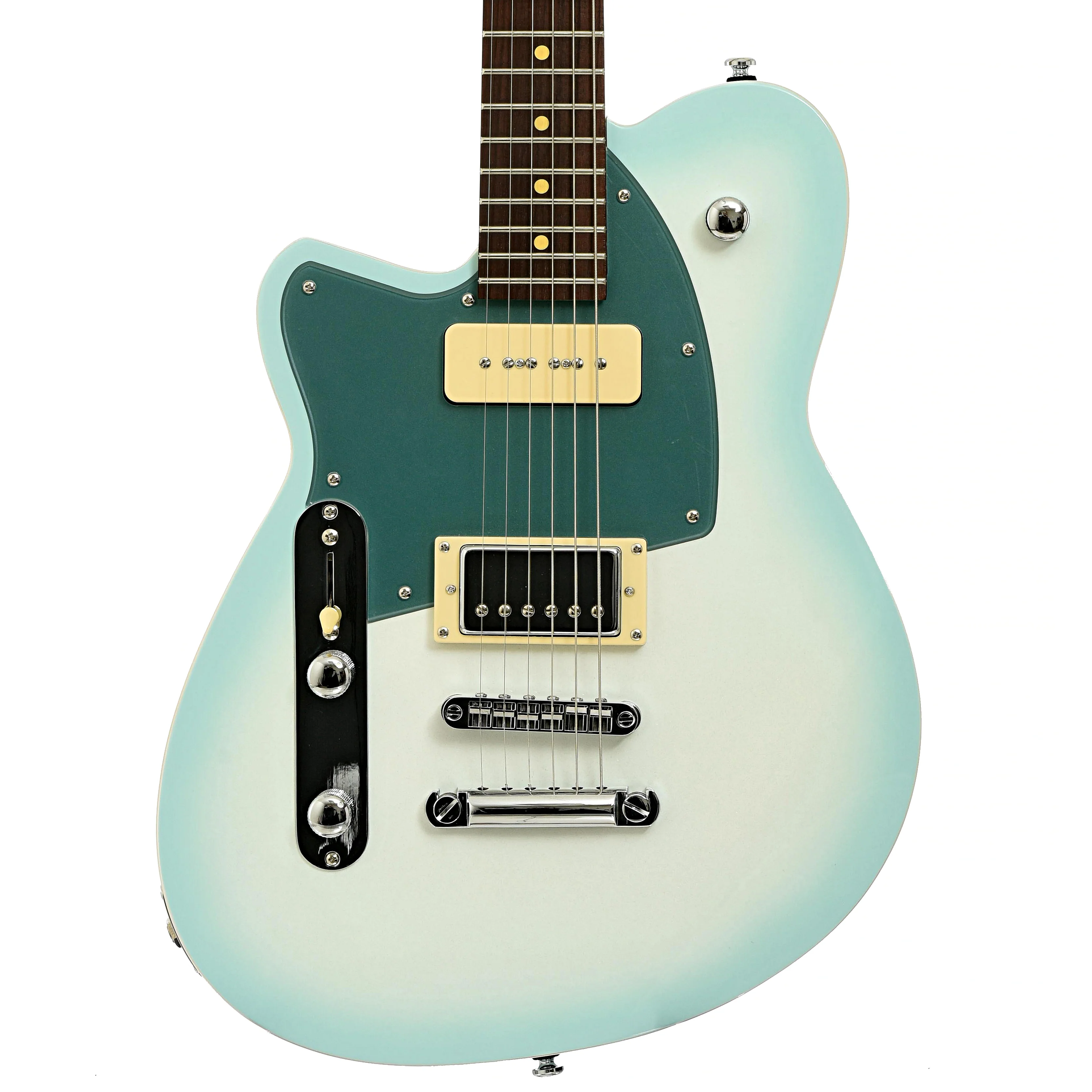 Reverend Double Agent OG, Left Handed Electric Guitar, Chronic Blue Burst - Image 2