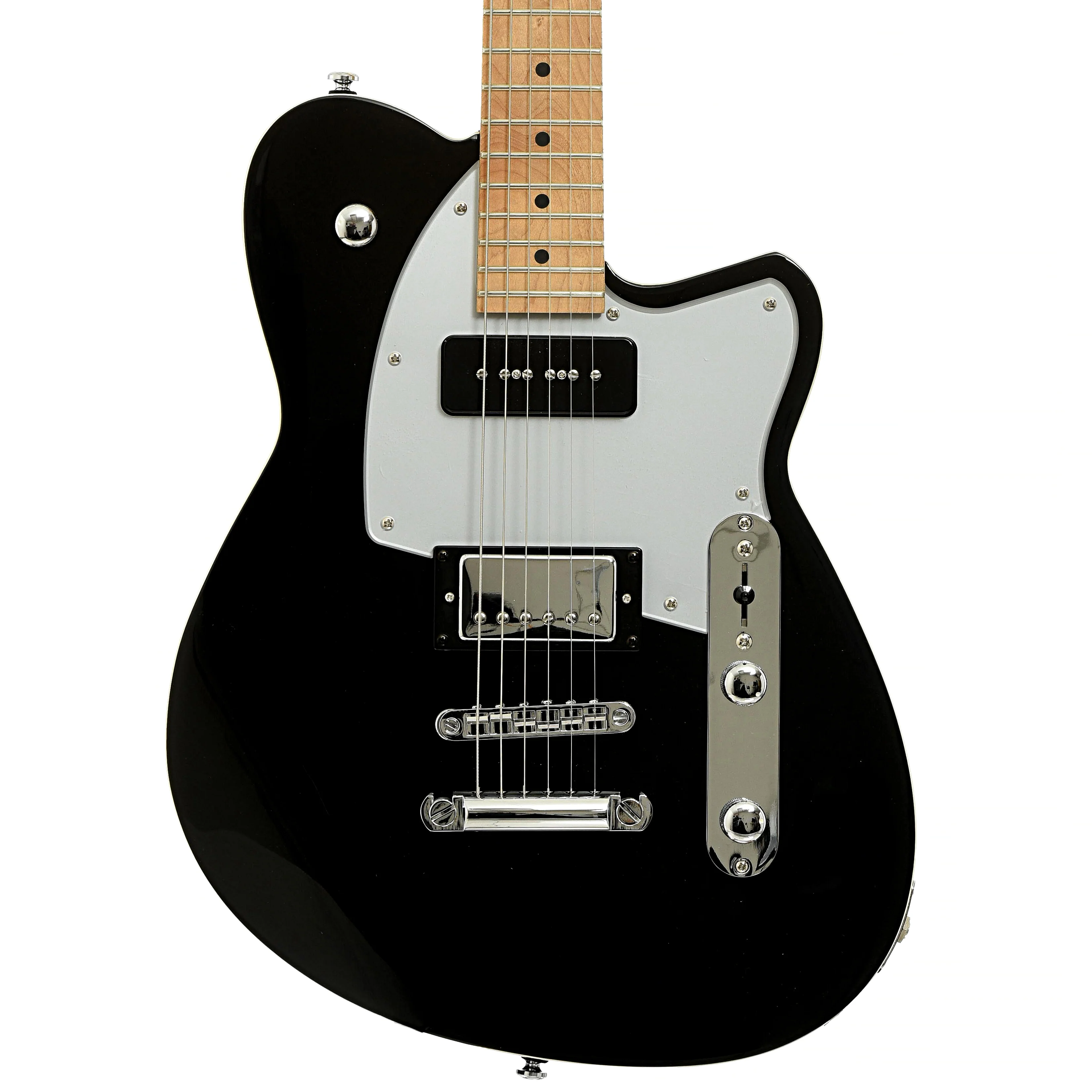 Reverend Double Agent OG Electric Guitar, Midnight Black - Image 2