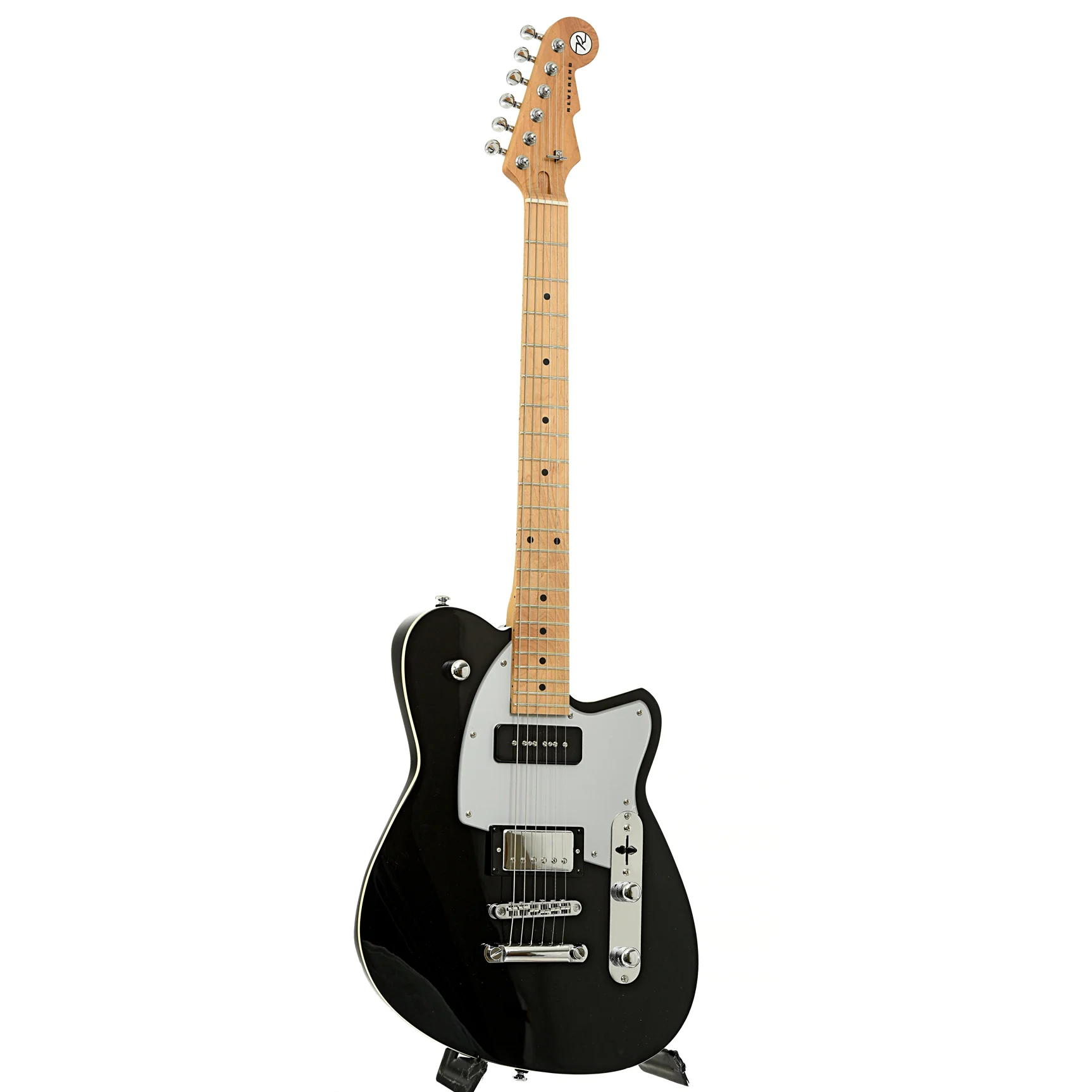 Reverend Double Agent OG Electric Guitar, Midnight Black - Image 3