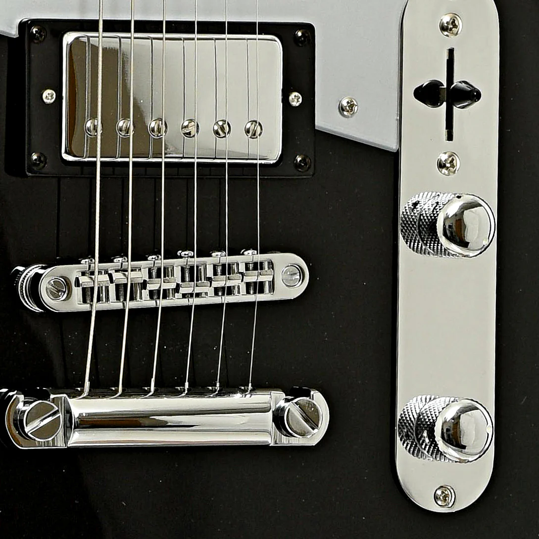 Reverend Double Agent OG Electric Guitar, Midnight Black - Image 5