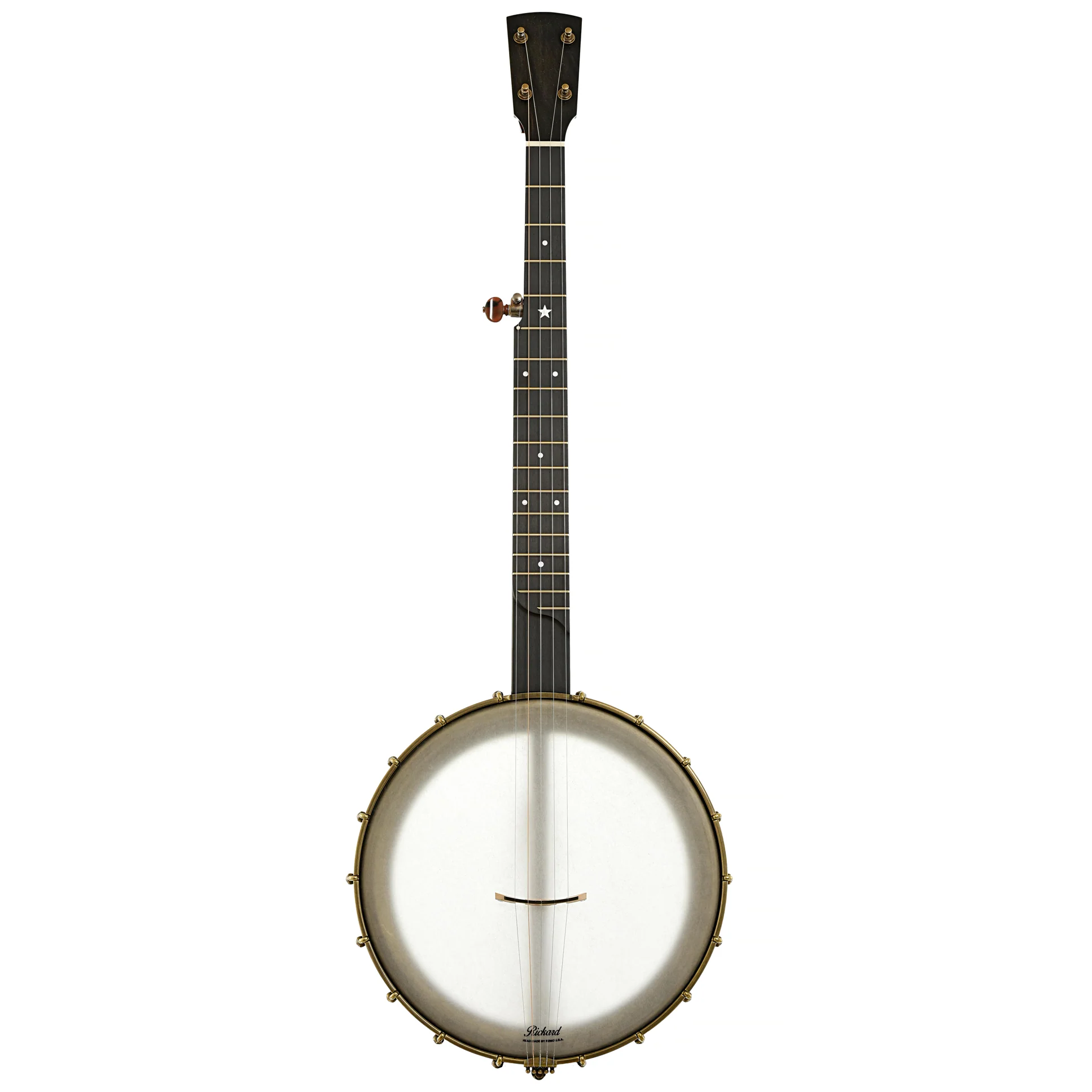 Rickard Dobson 12in Openback Banjo & Case, Walnut - Image 13