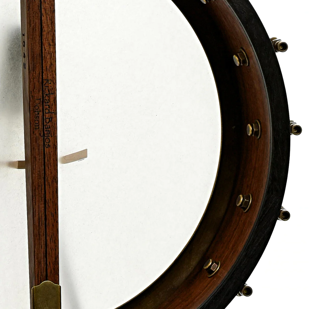 Rickard Dobson 12in Openback Banjo & Case, Walnut - Image 9