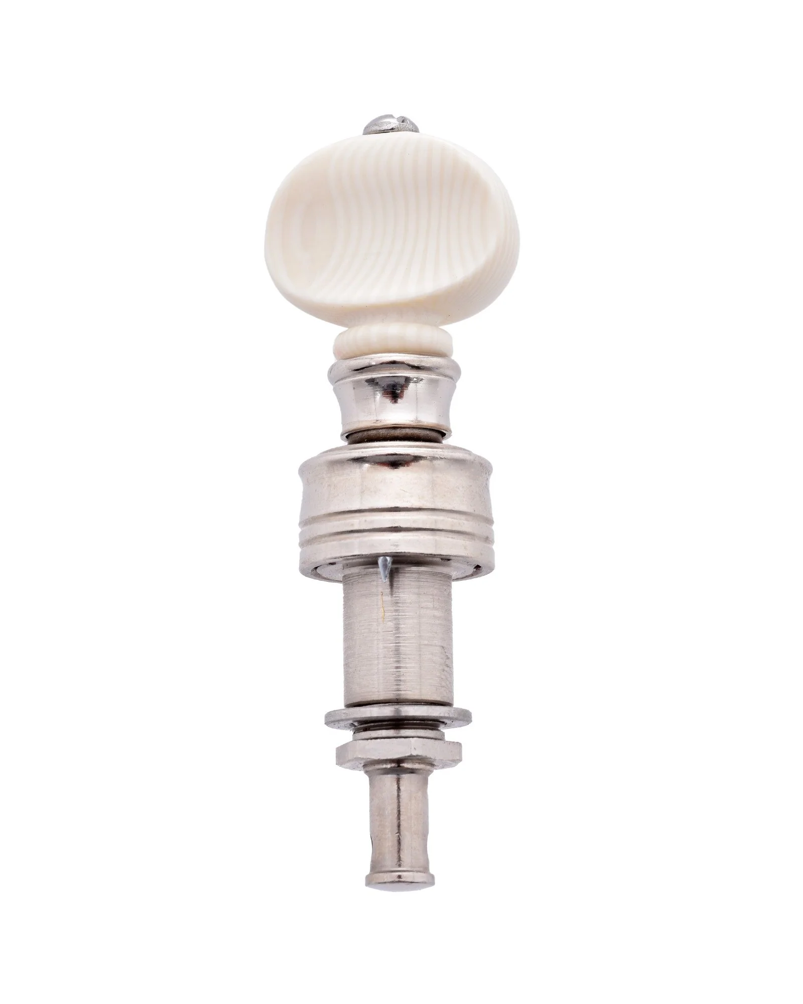 Rickard Cyclone 10:1 Banjo Peg, Nickel/Ivoroid, Single Peg - Image 2