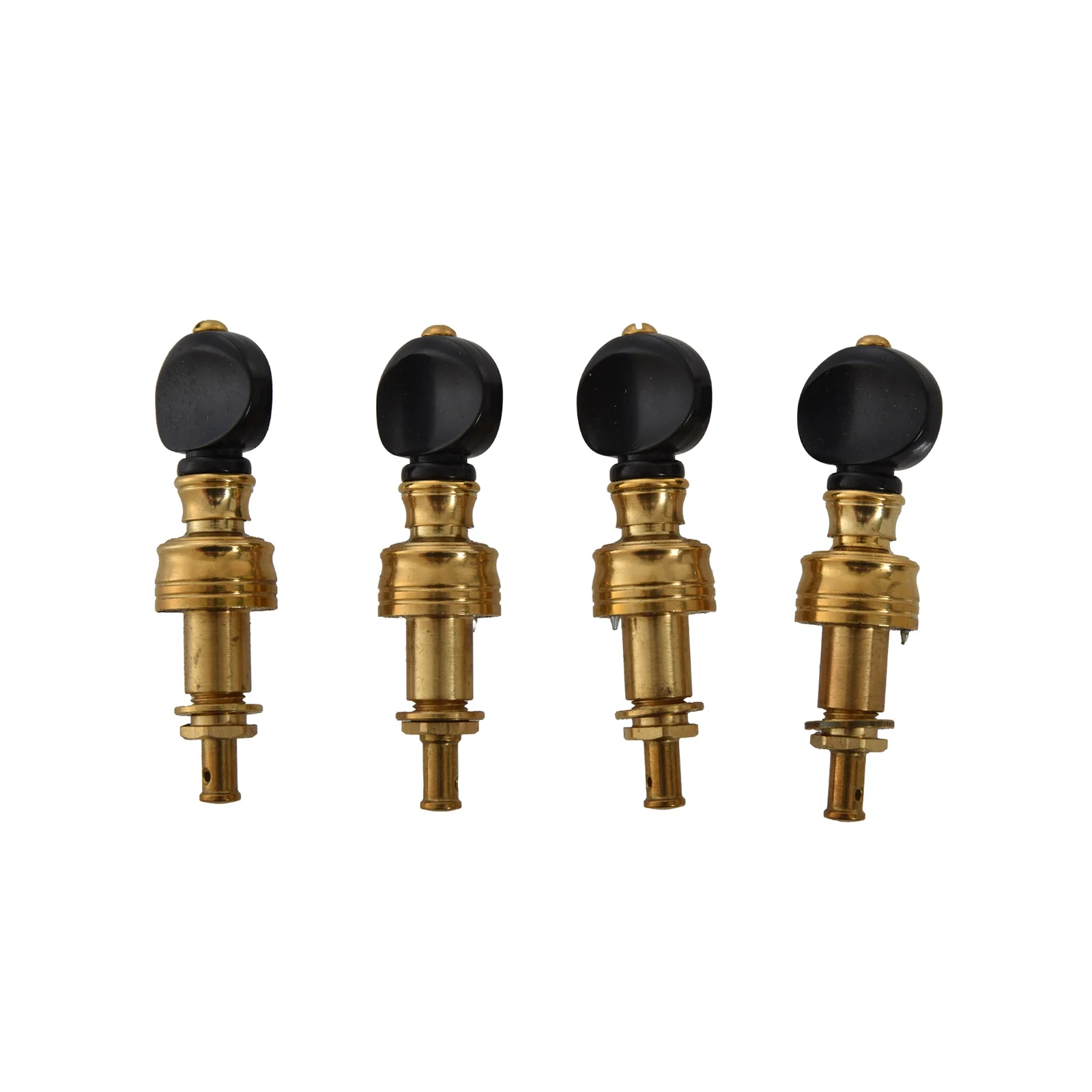 Rickard Cyclone 10:1 Banjo Tuners, Brass/Black Plastic, Set/4 - Image 2