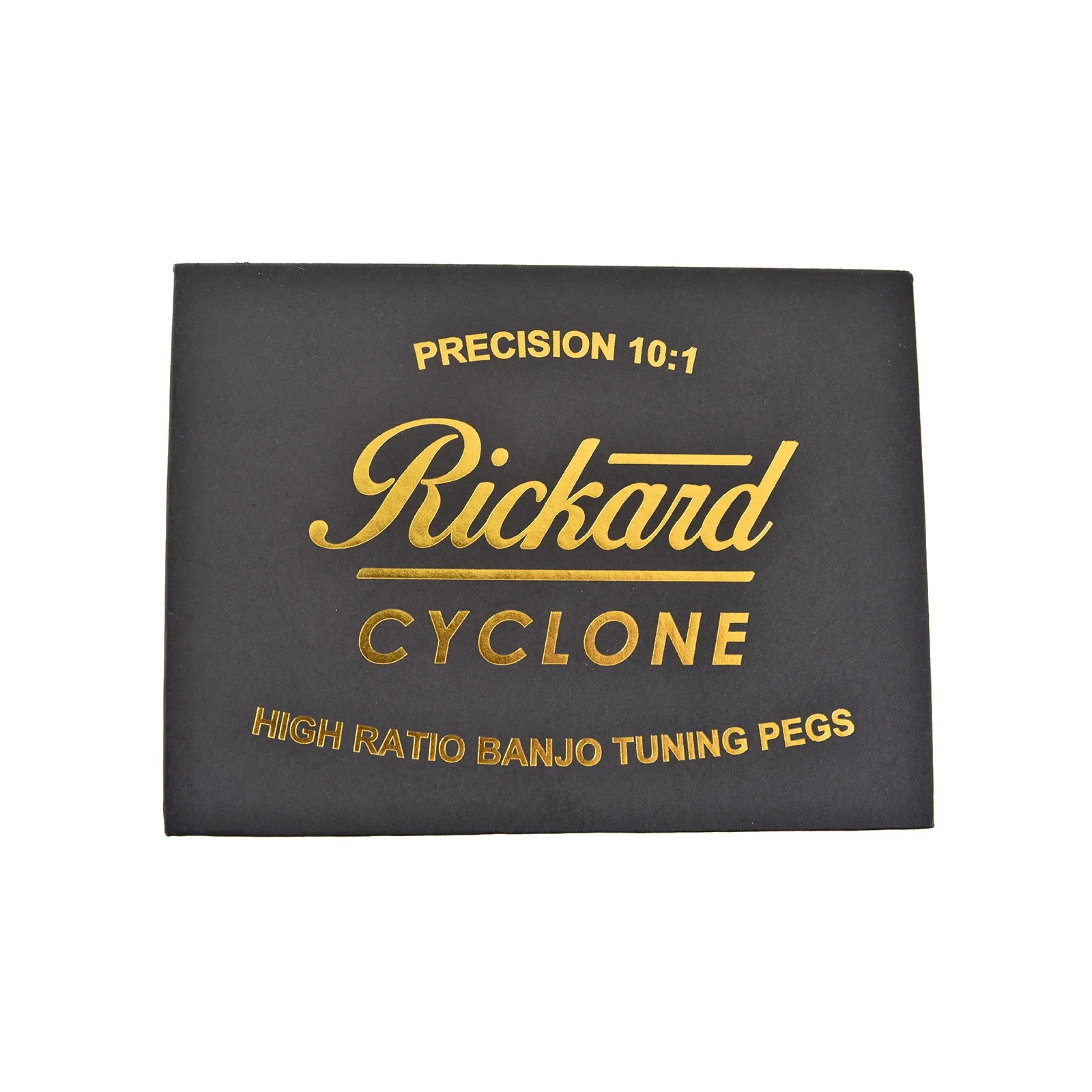 Rickard Cyclone 10:1 Banjo Tuners, Brass/Black Plastic, Set/5 - Image 3