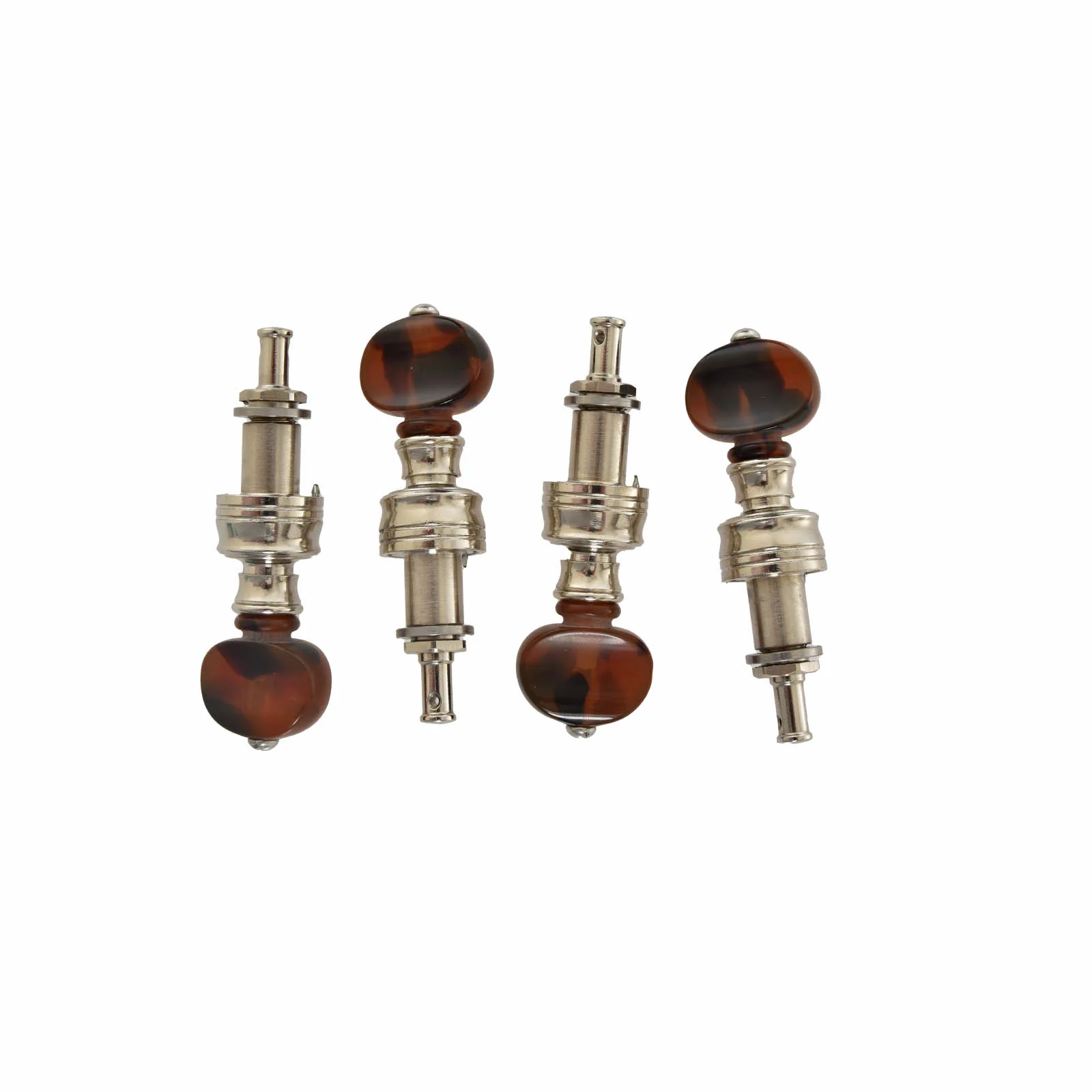 Rickard Cyclone 10:1 Banjo Tuners, Nickel/Faux Tortoise, Set/4 - Image 2